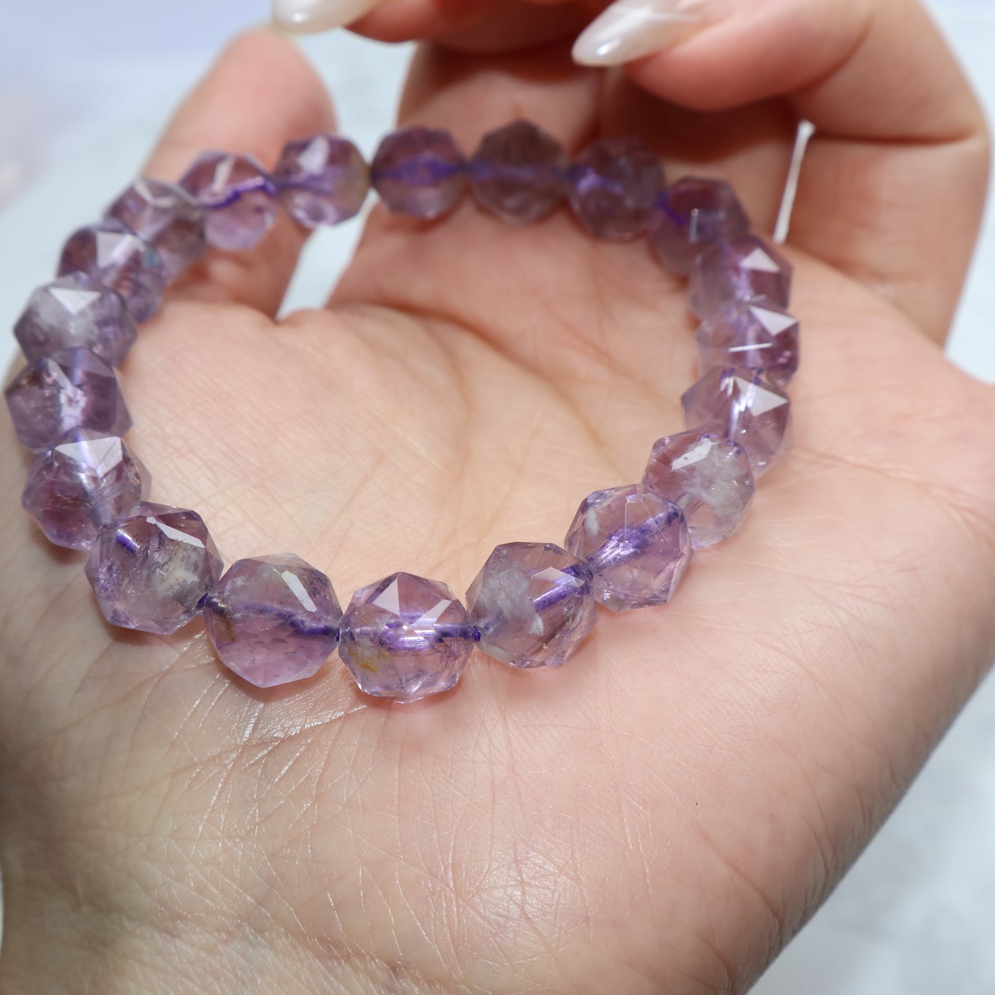 Twilight Facets｜Smoky Amethyst Bracelet 暮光切面紫水晶手串 – 9mm（Brazil 巴西）