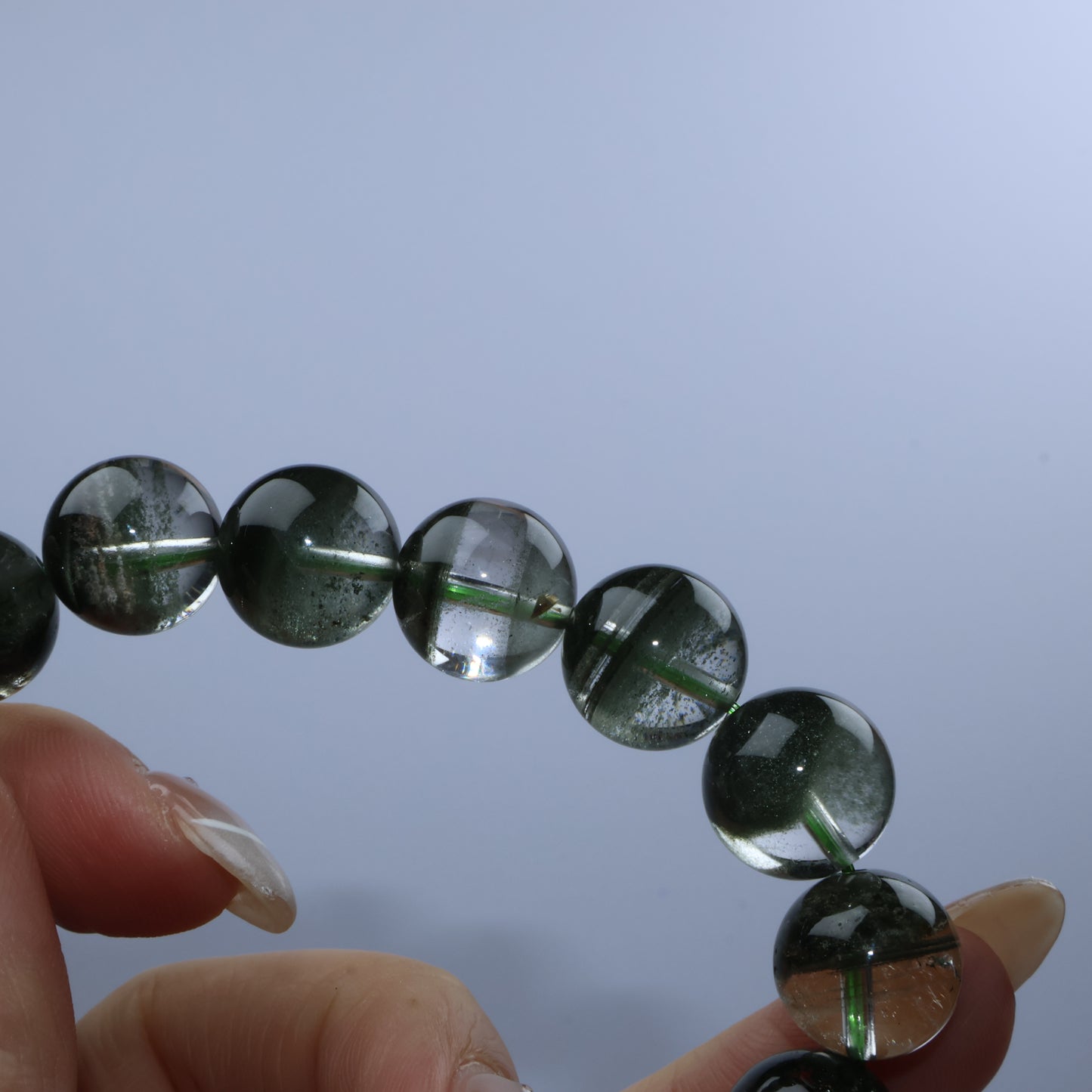 Verdant Path Green Phantom Quartz Bracelet 蒼翠之徑綠幽靈手串 – 12 mm（Brazil 巴西）
