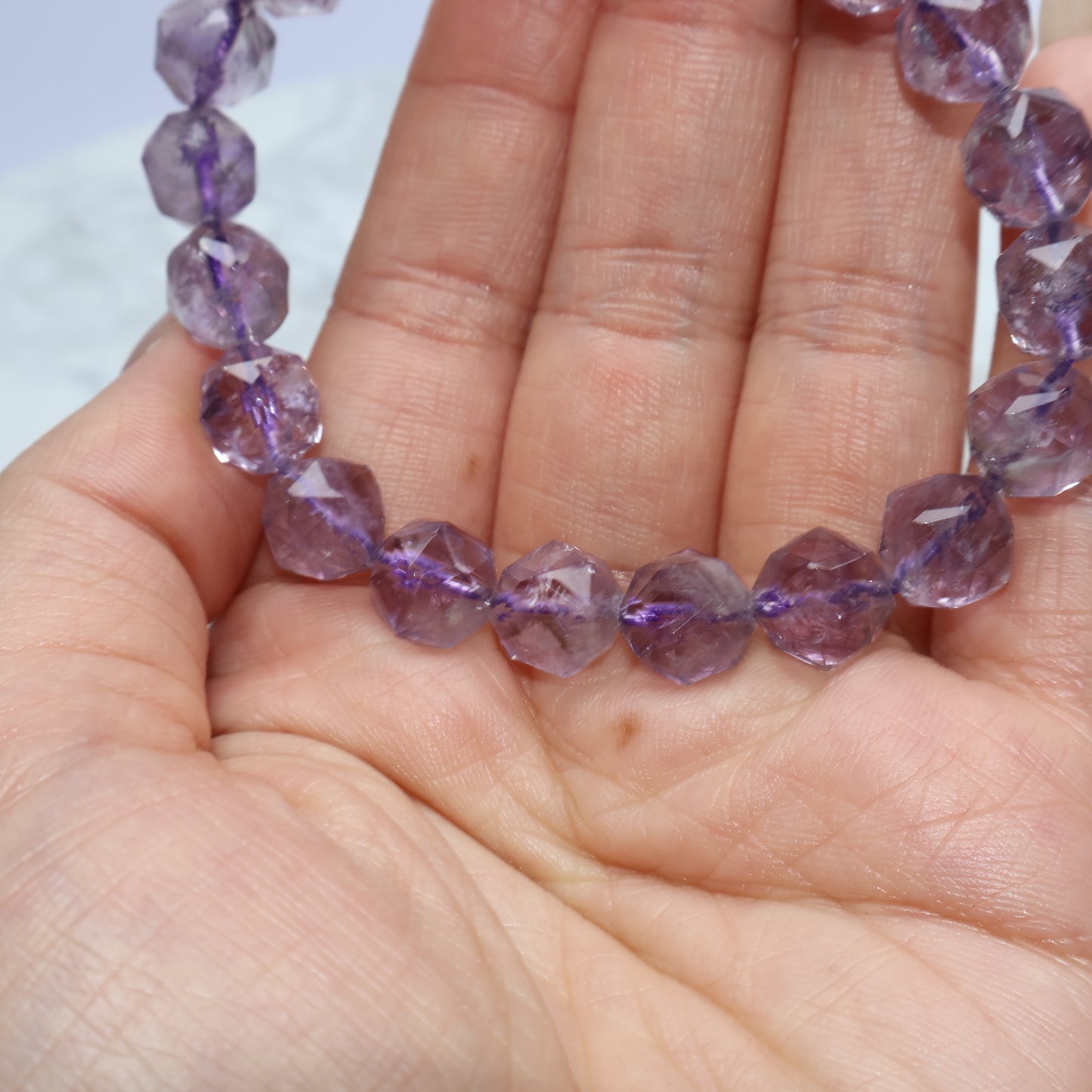 Twilight Facets｜Smoky Amethyst Bracelet 暮光切面紫水晶手串 – 9mm（Brazil 巴西）