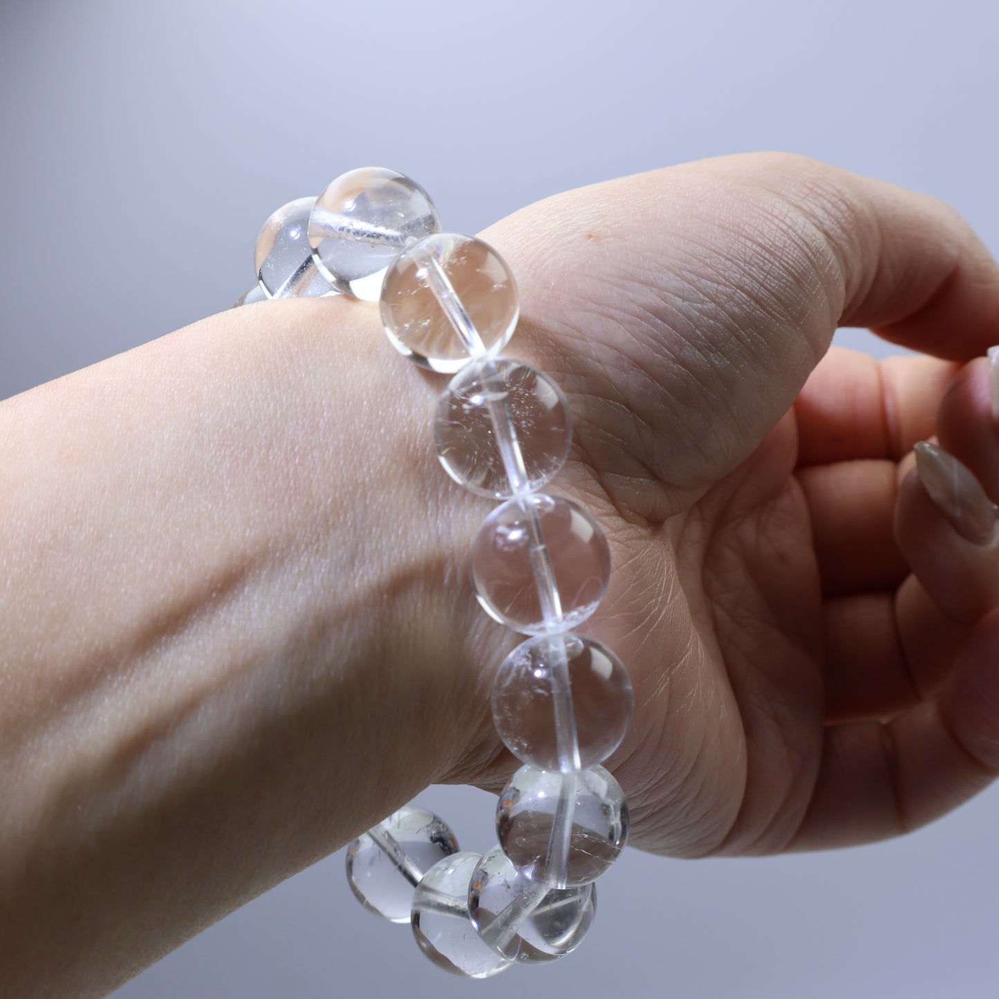 Pure Balance Bracelet 清透平衡白水晶手串 – 13mm（Brazil 巴西）