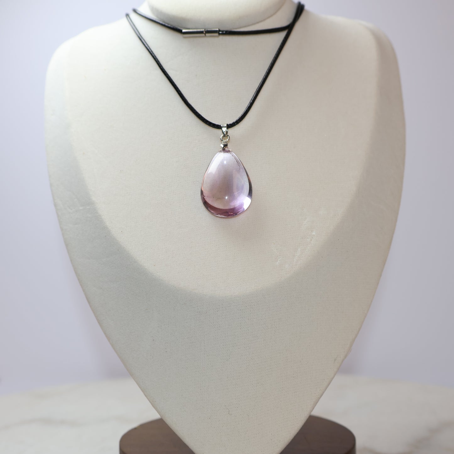 Brazilian Ametrine teardrop pendant close up