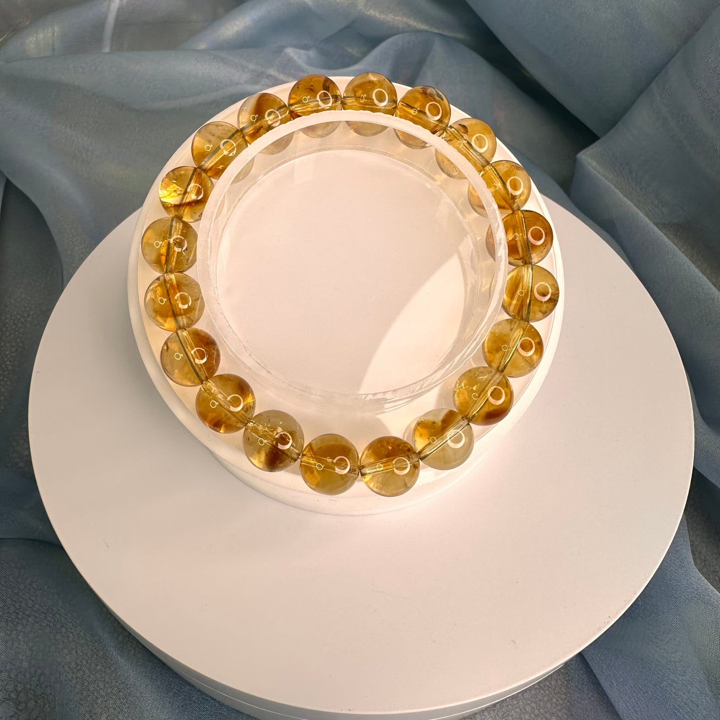 “Sun Aura” Natural Citrine Bracelet 「日曜之光」天然黃水晶手串 – 9–10mm（Brazil 巴西）