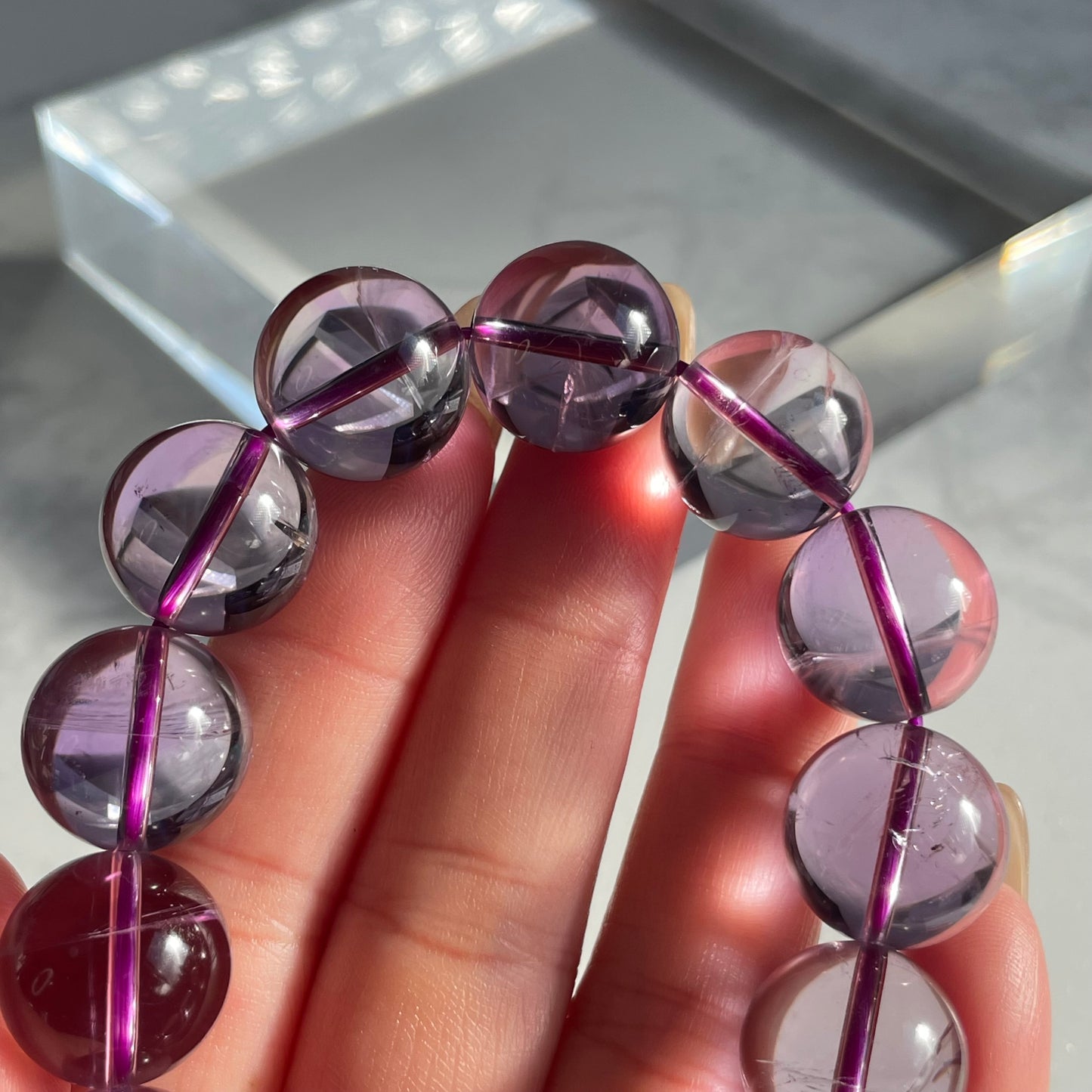 ✨ Divine Clarity – High Transparency Amethyst Bracelet
✨ 上帝指紋之靈光｜極透紫晶手串