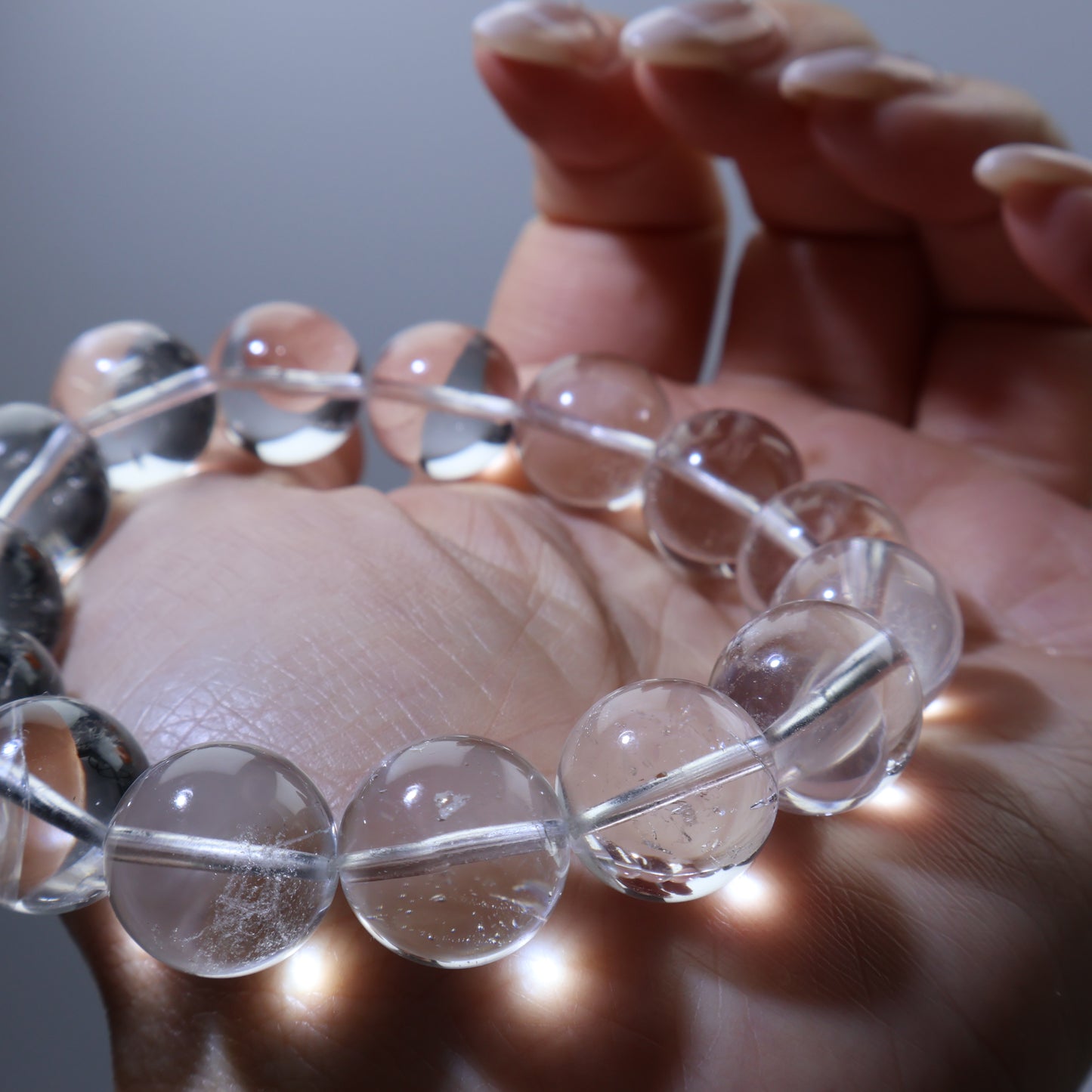 Pure Balance Bracelet 清透平衡白水晶手串 – 13mm（Brazil 巴西）