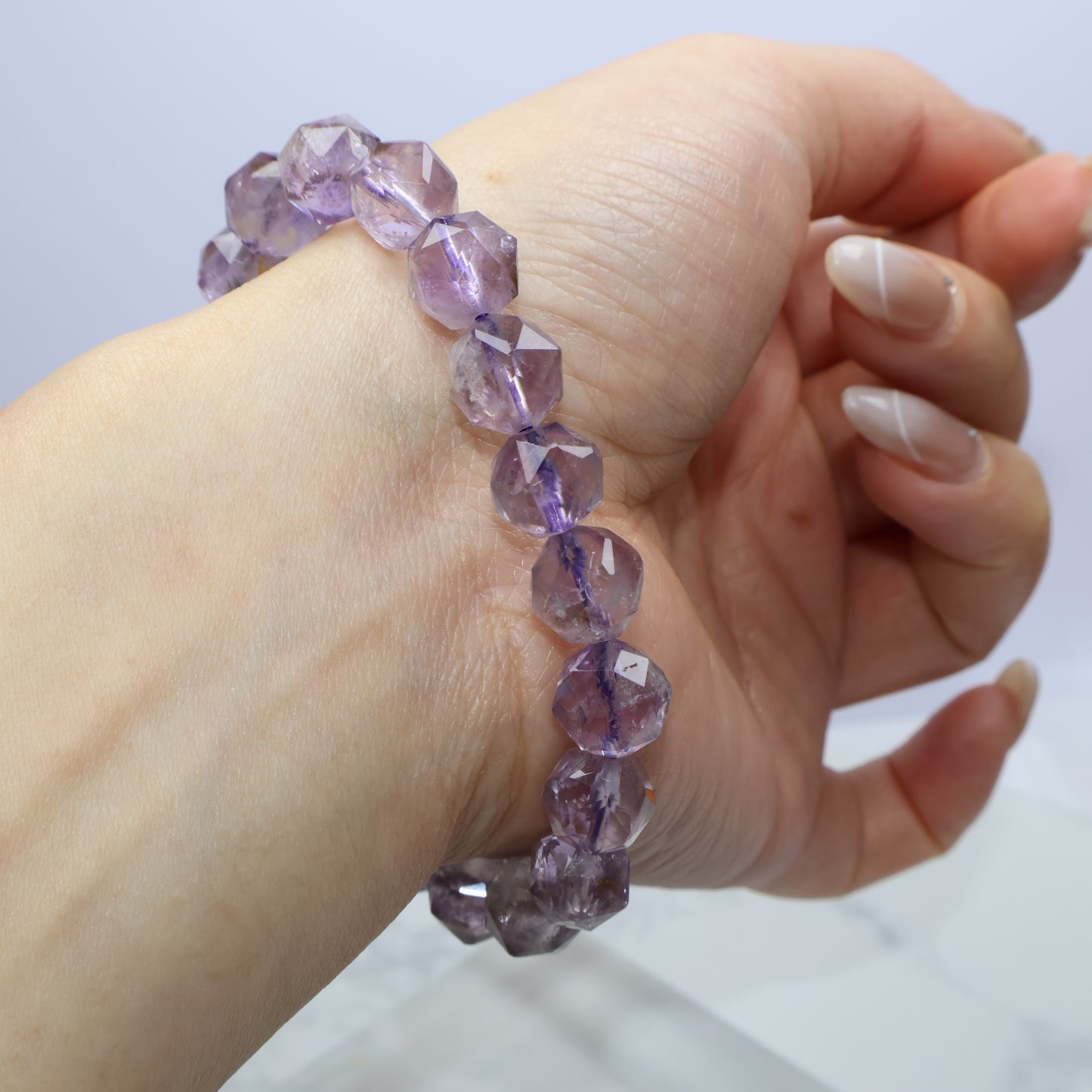 Twilight Facets｜Smoky Amethyst Bracelet 暮光切面紫水晶手串 – 9mm（Brazil 巴西）