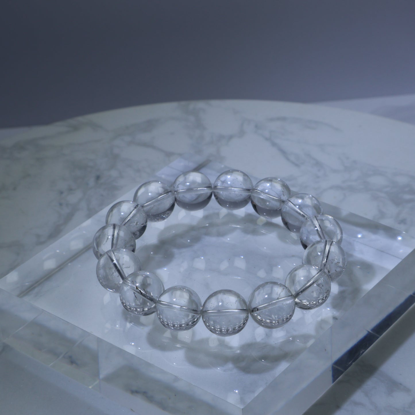 Pure Balance Bracelet 清透平衡白水晶手串 – 13mm（Brazil 巴西）