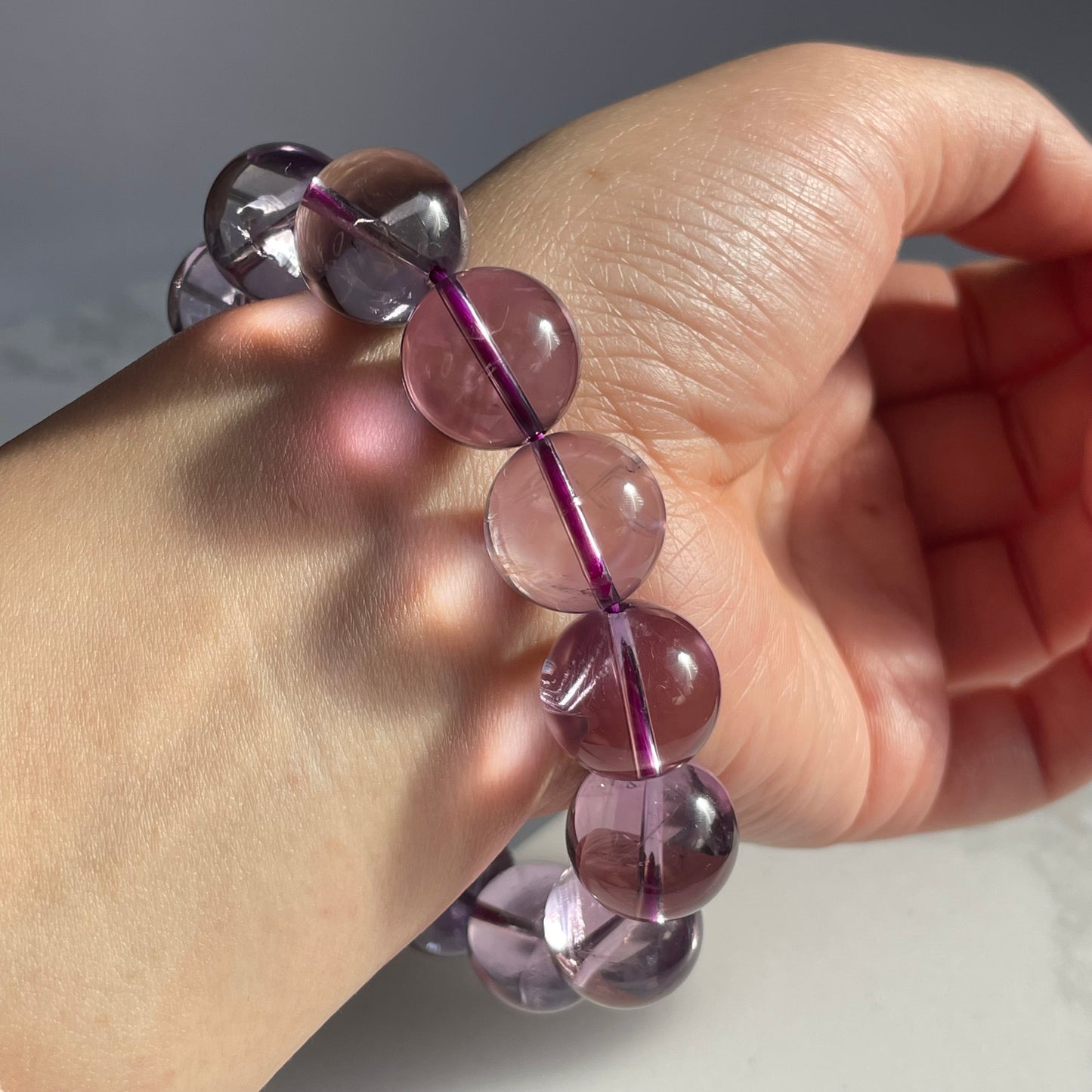 ✨ Divine Clarity – High Transparency Amethyst Bracelet
✨ 上帝指紋之靈光｜極透紫晶手串