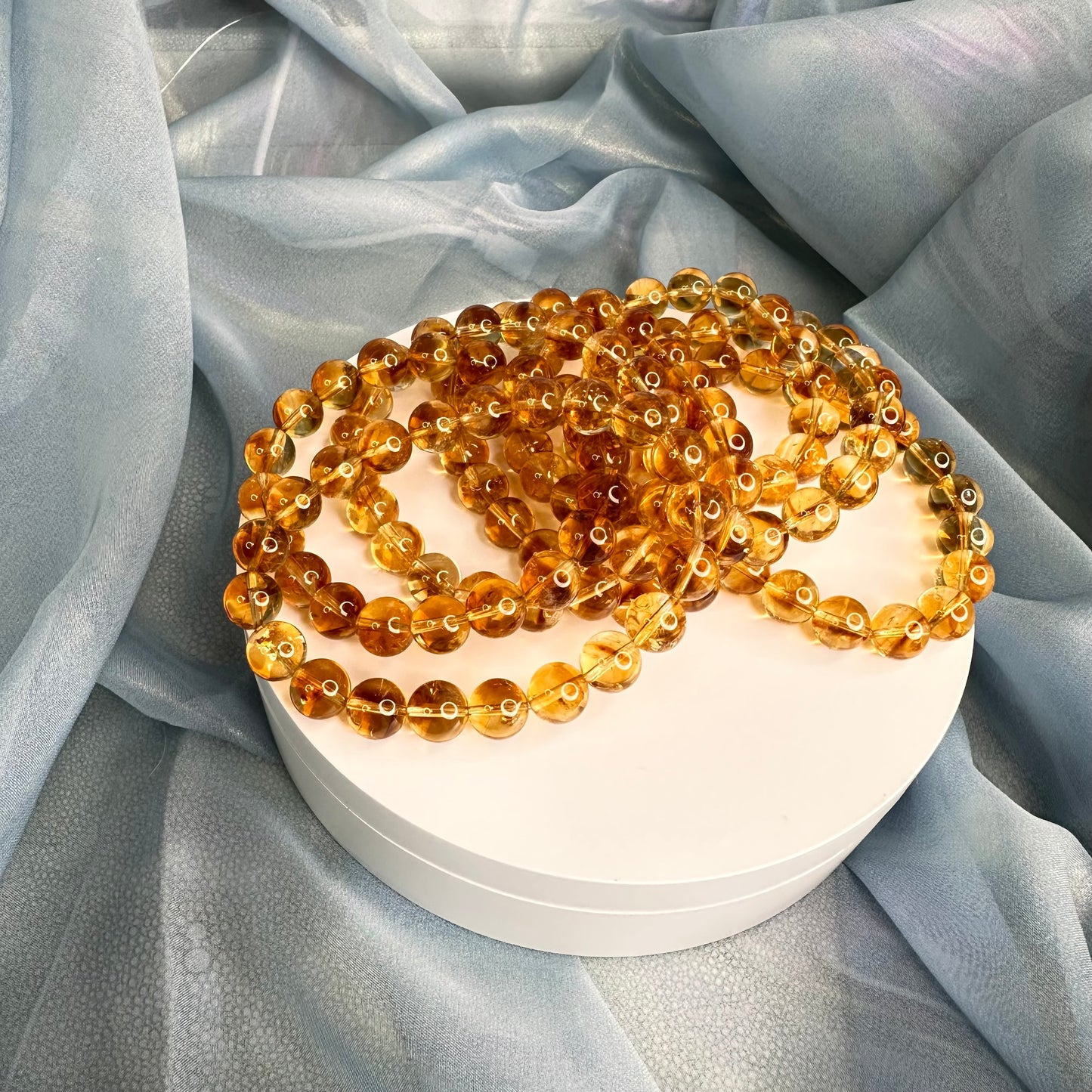 “Sun Aura” Natural Citrine Bracelet 「日曜之光」天然黃水晶手串 – 9–10mm（Brazil 巴西）