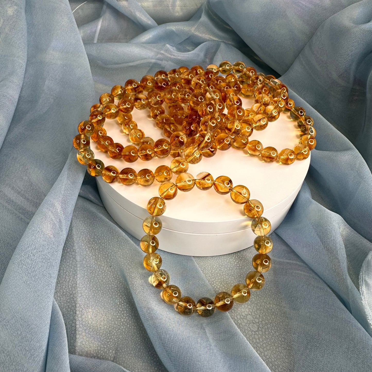“Sun Aura” Natural Citrine Bracelet 「日曜之光」天然黃水晶手串 – 9–10mm（Brazil 巴西）