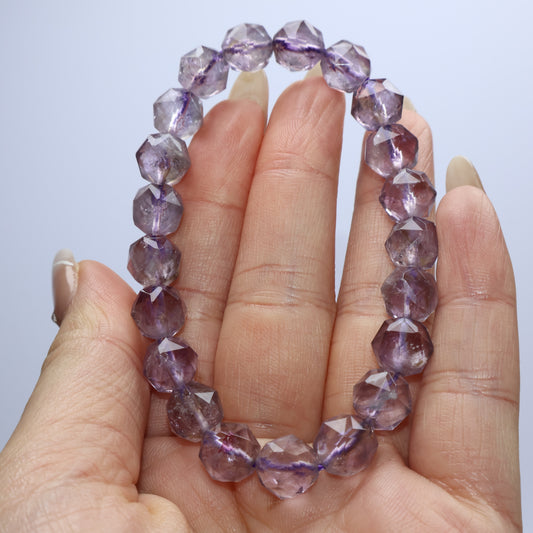 Twilight Facets｜Smoky Amethyst Bracelet 暮光切面紫水晶手串 – 9mm（Brazil 巴西）