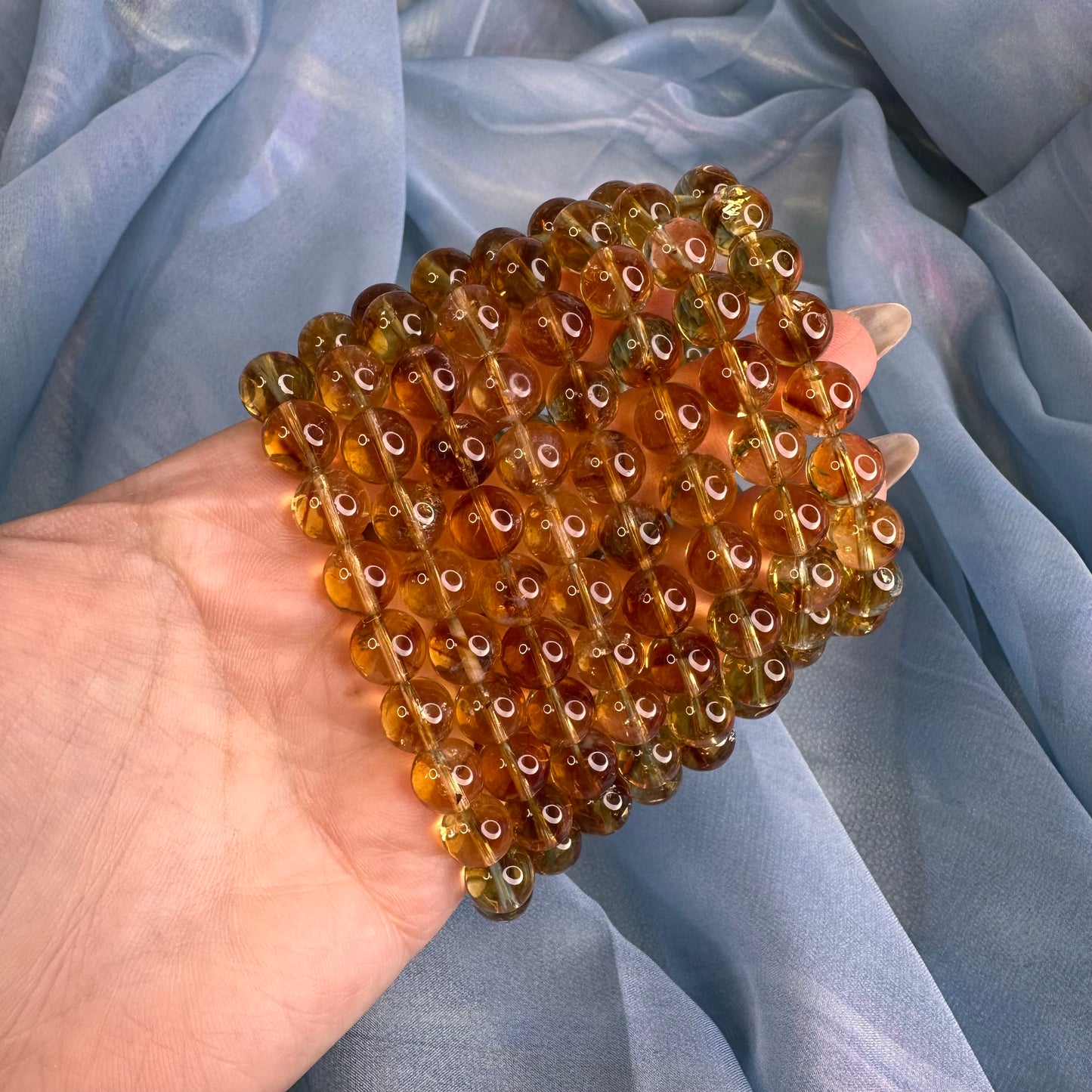 “Sun Aura” Natural Citrine Bracelet 「日曜之光」天然黃水晶手串 – 9–10mm（Brazil 巴西）