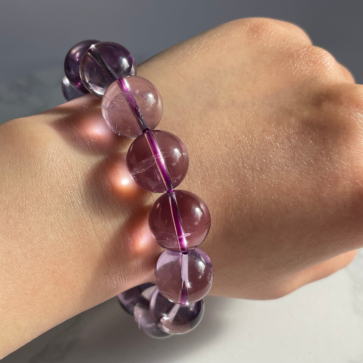 ✨ Divine Clarity – High Transparency Amethyst Bracelet
✨ 上帝指紋之靈光｜極透紫晶手串