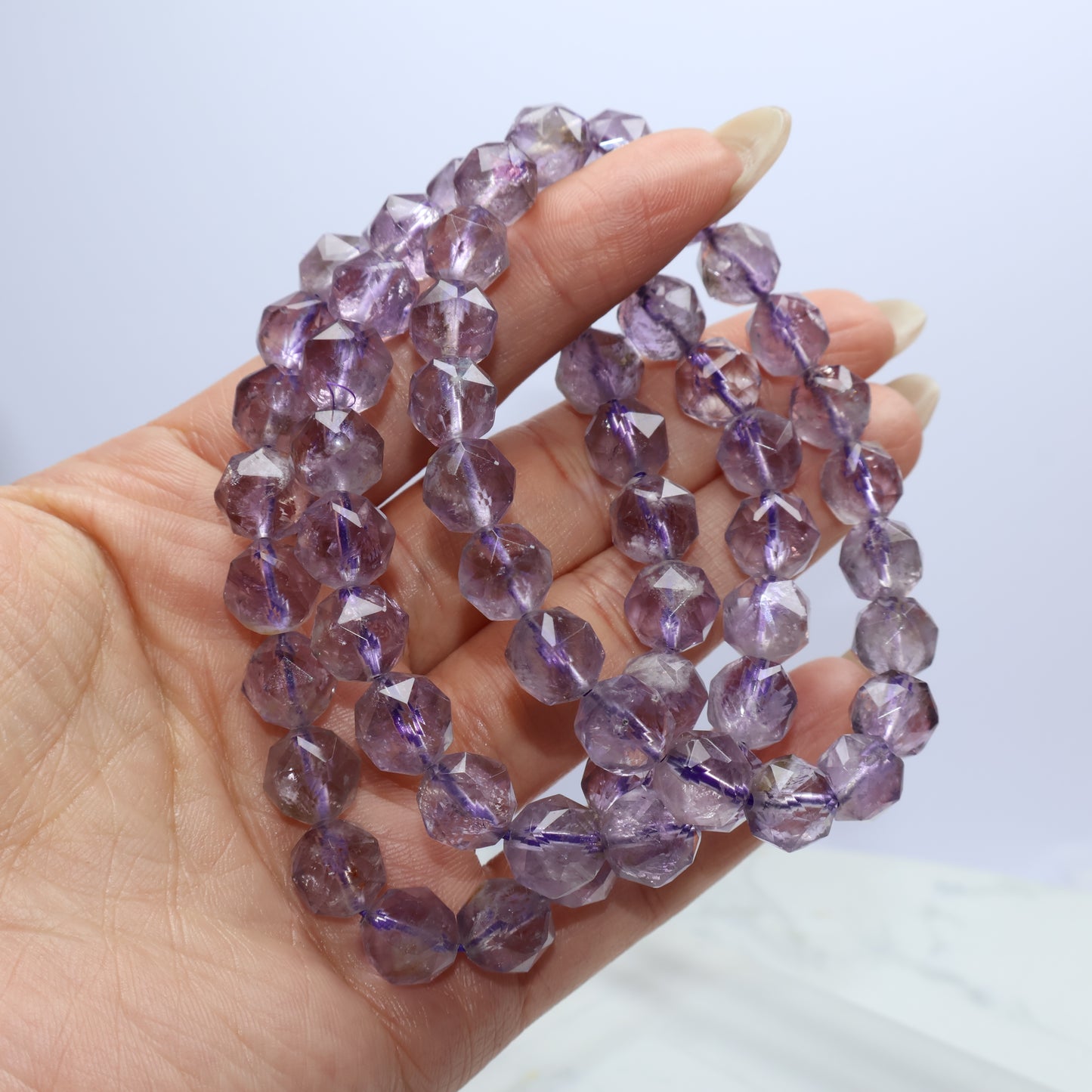 Twilight Facets｜Smoky Amethyst Bracelet 暮光切面紫水晶手串 – 9mm（Brazil 巴西）