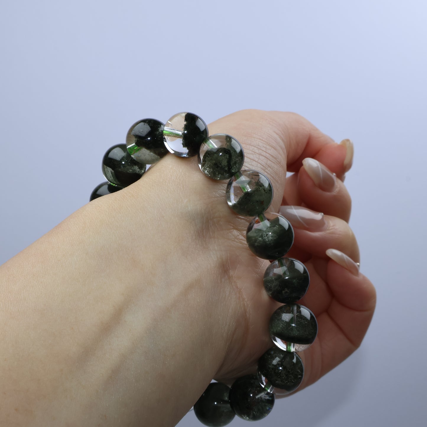 Verdant Path Green Phantom Quartz Bracelet 蒼翠之徑綠幽靈手串 – 12 mm（Brazil 巴西）