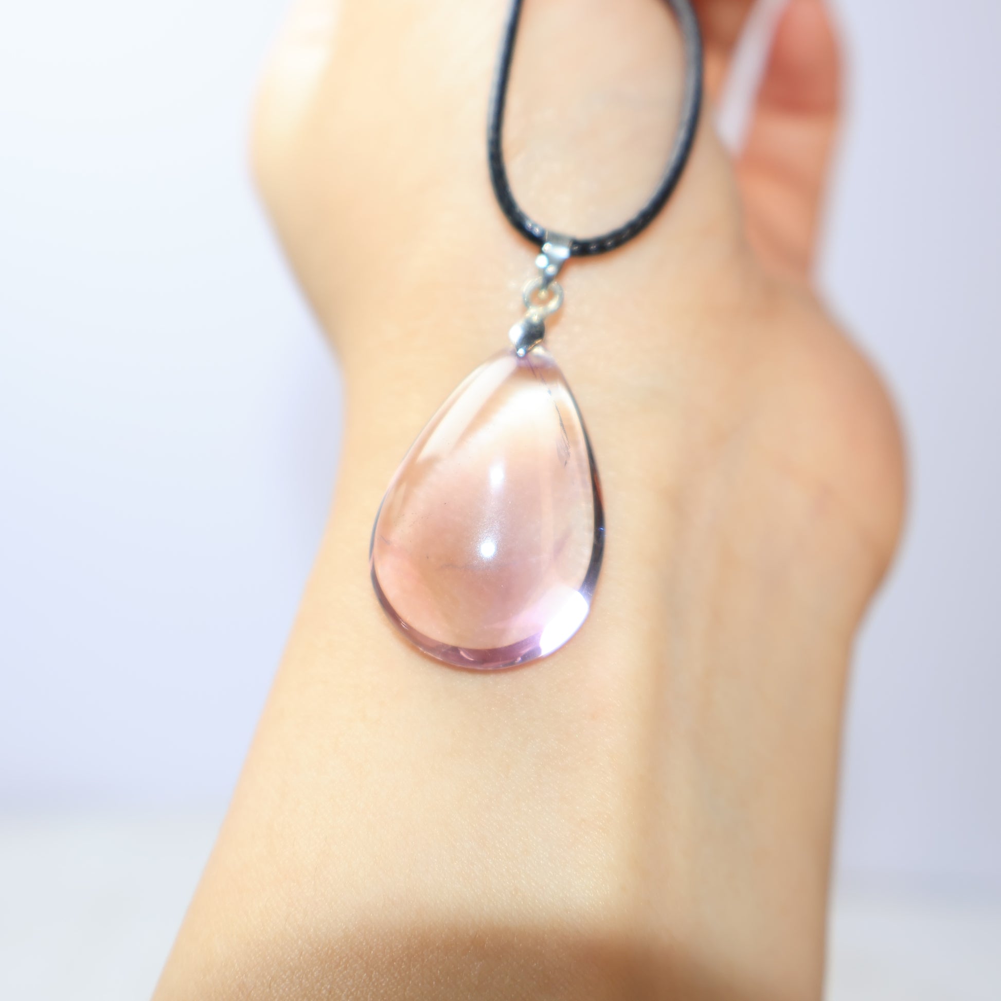Elegant purple yellow crystal necklace pendant