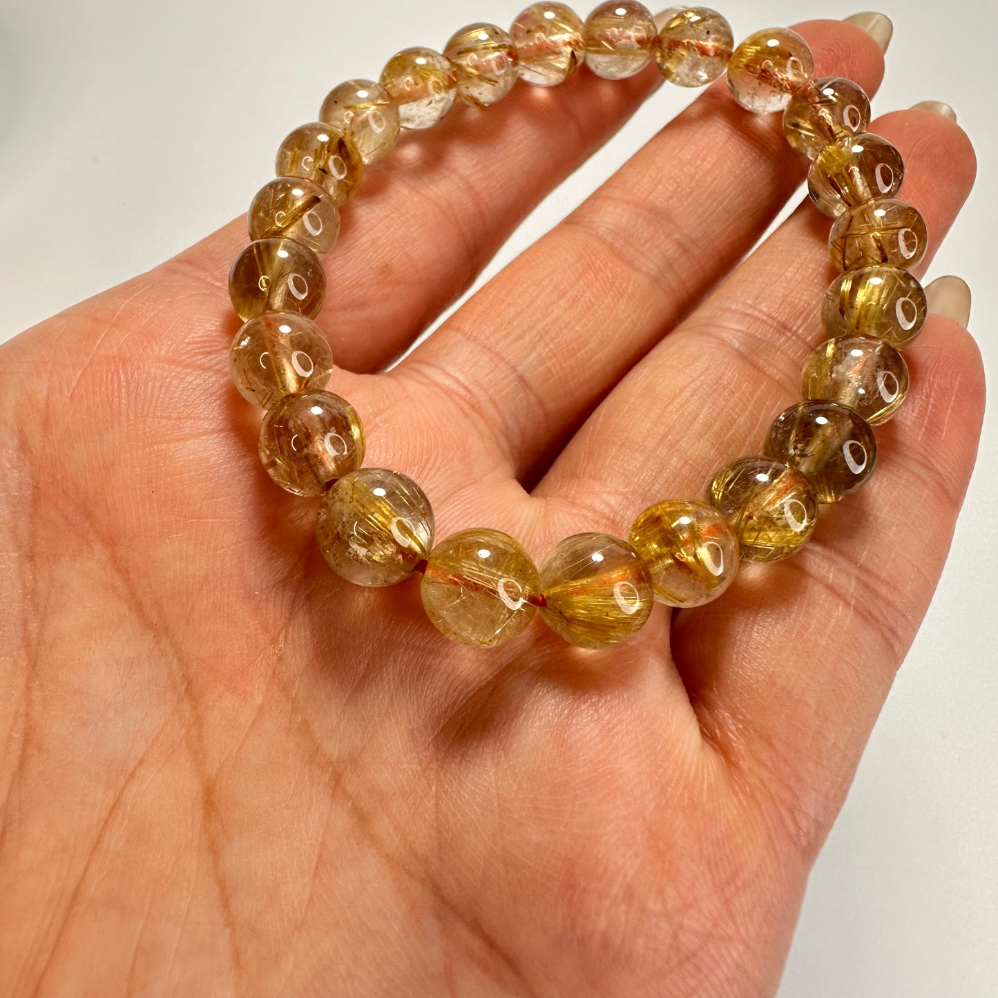 “Celestial Wires” Premium Titanium Rutilated Quartz Bracelet
「星耀金絲」頂級鈦金髮晶手串 – 8mm（Brazil 巴西）