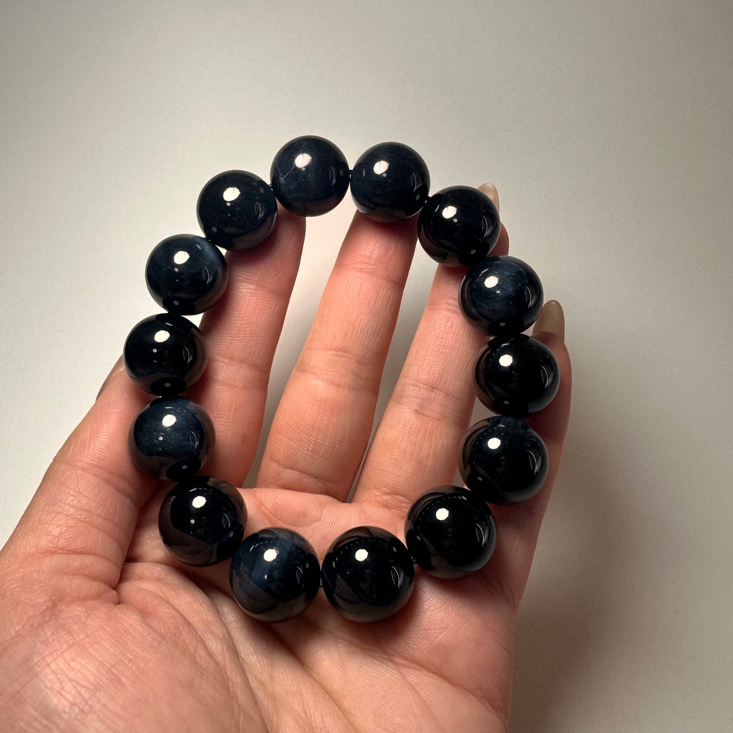 SALE! 16mm Blue Tiger Eye Bracelet | Natural Crystal Beads | Focus & Protection
