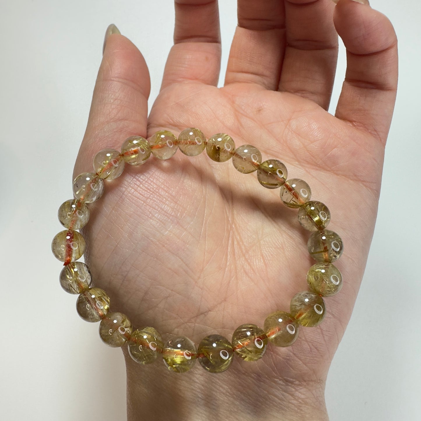 “Celestial Wires” Premium Titanium Rutilated Quartz Bracelet
「星耀金絲」頂級鈦金髮晶手串 – 8mm（Brazil 巴西）