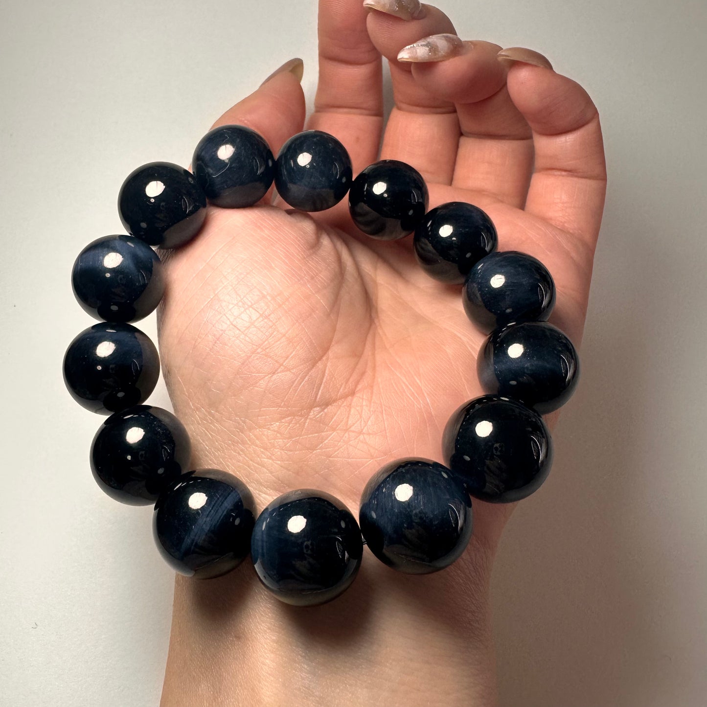 SALE! 16mm Blue Tiger Eye Bracelet | Natural Crystal Beads | Focus & Protection