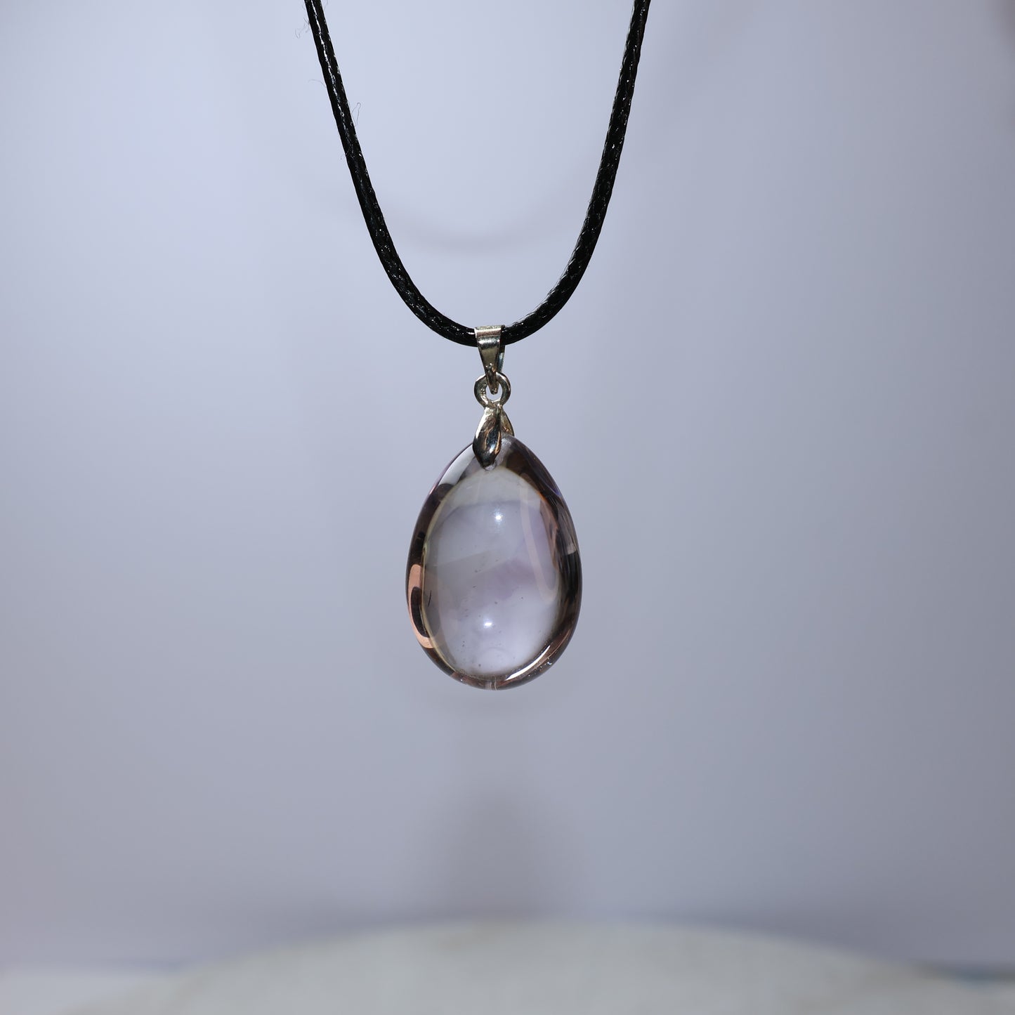 High clarity natural purple crystal pendant