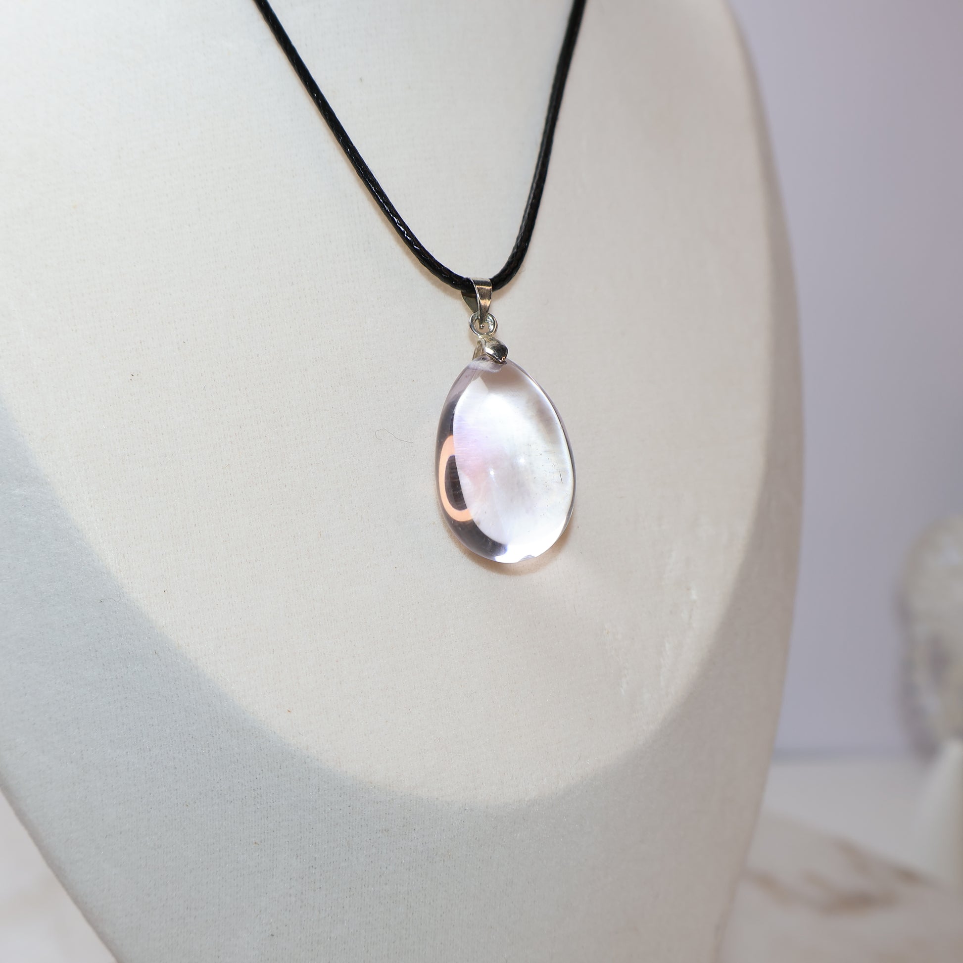    High clarity Brazilian Amethyst teardrop pendant