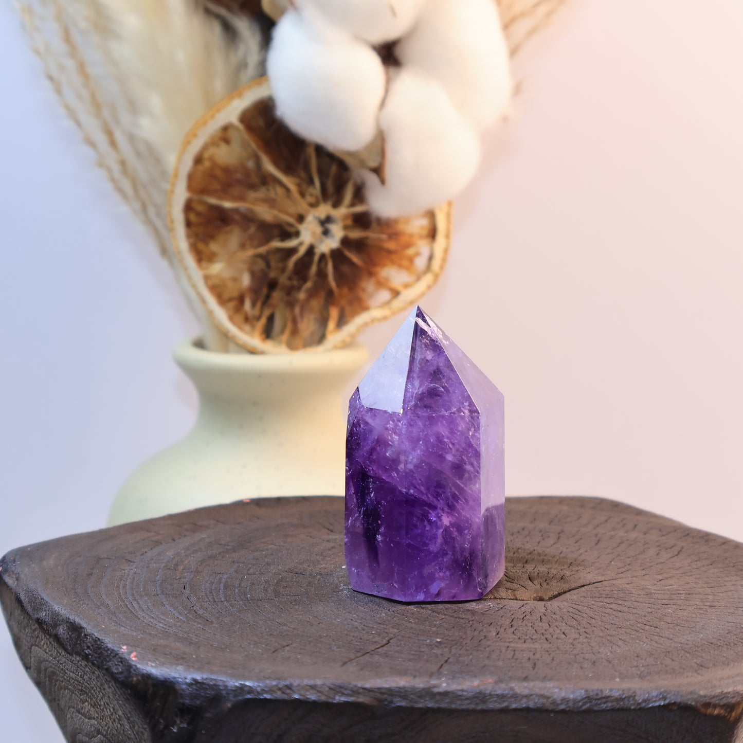 Side view of Amethyst tower showing natural textures