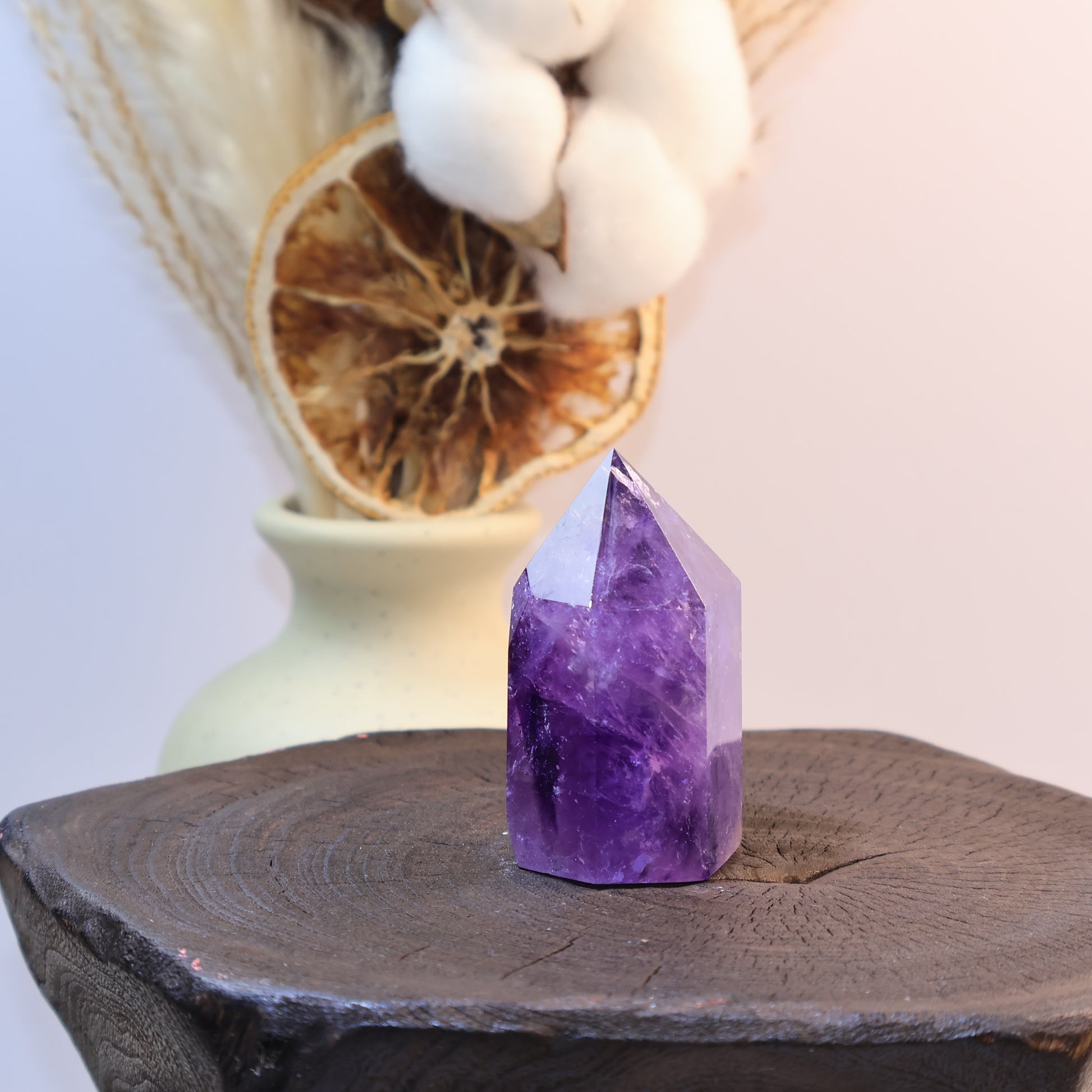 Side view of Amethyst tower showing natural textures