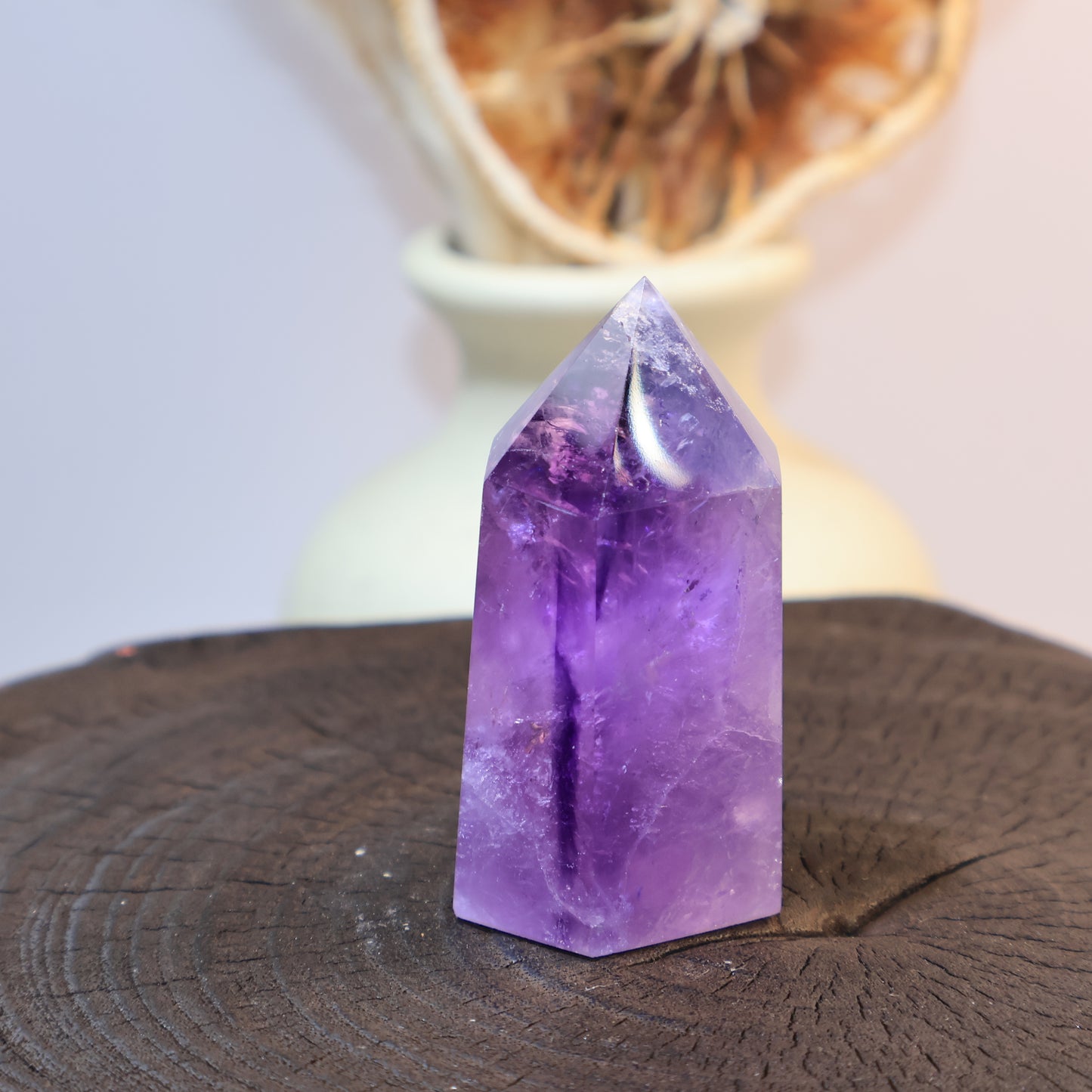 Natural amethyst tower collectible mineral from Brazil / 巴西天然紫晶柱 收藏級礦石擺件