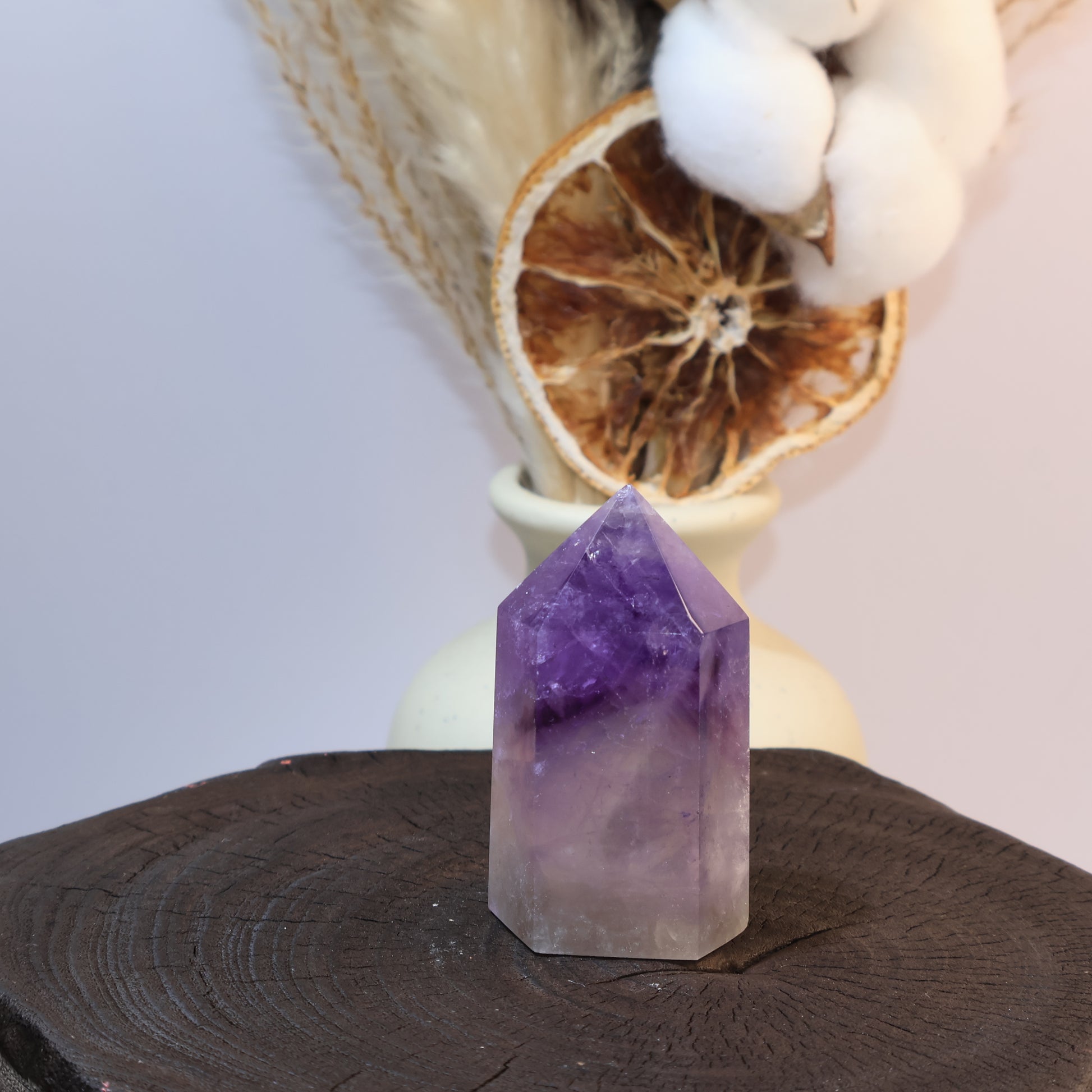 Amethyst Tower 紫晶能量柱 – 74g（Brazil 巴西） Spiritual Healing Crystal