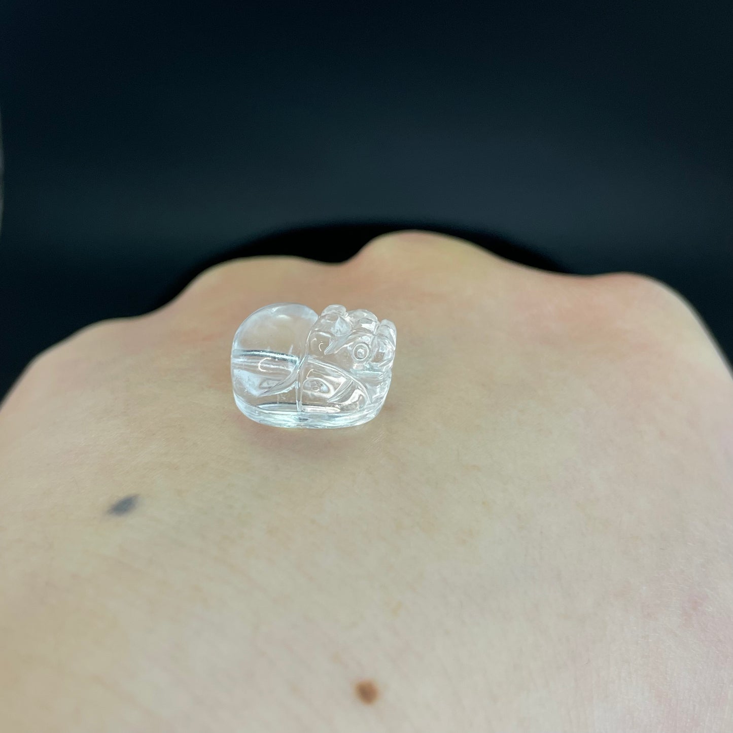 10x Natural Clear Quartz Pixiu Beads 10x14mm DIY Carved Crystal Charms Drilled