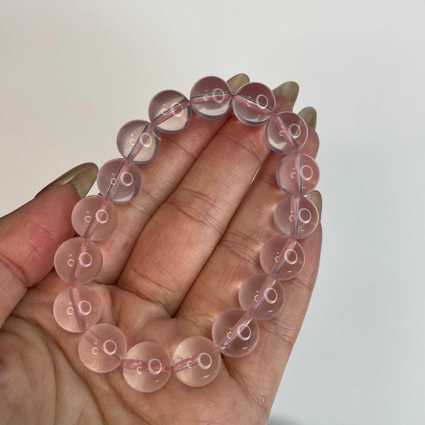 Natural Star Rose Quartz Bracelet – 12mm Beads