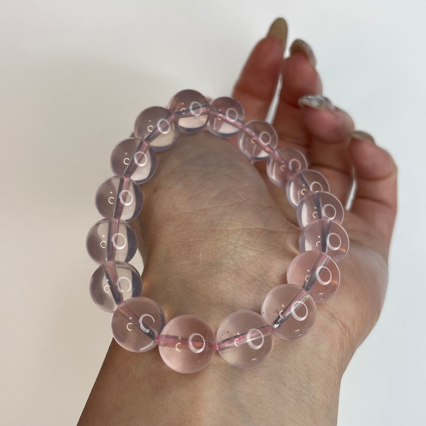 Natural Star Rose Quartz Bracelet – 12mm Beads