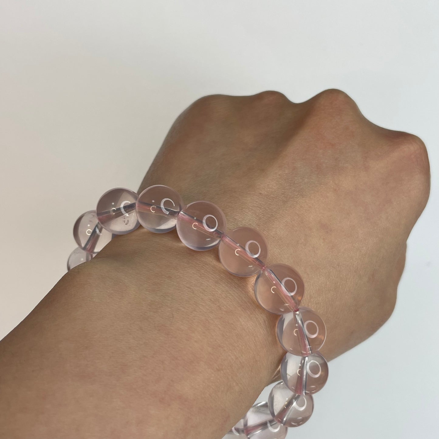 Natural Star Rose Quartz Bracelet – 12mm Beads