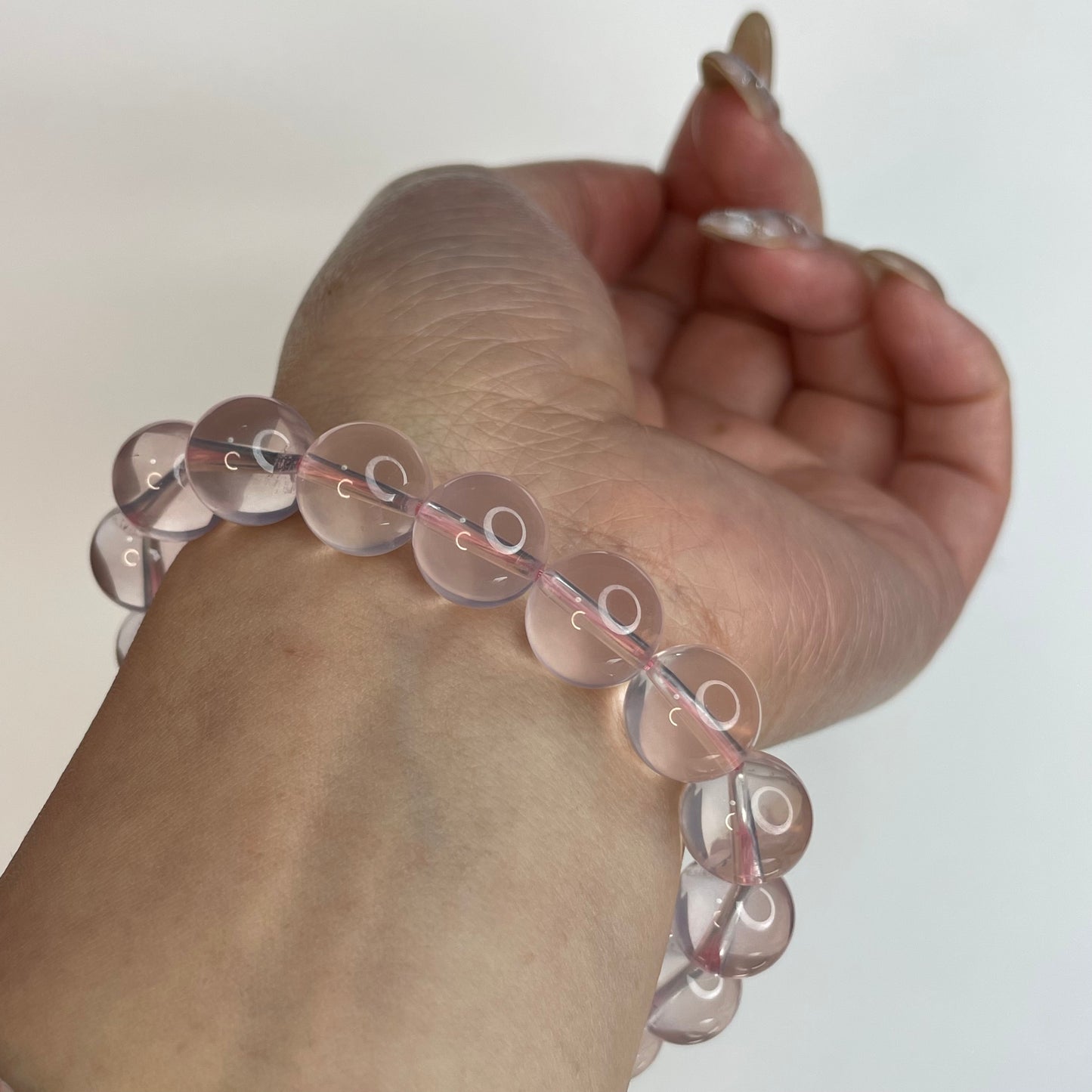 Natural Star Rose Quartz Bracelet – 12mm Beads
