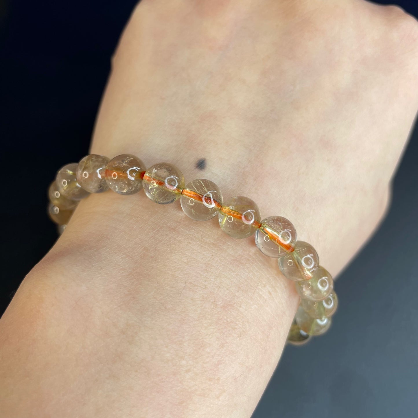 “Golden Threads” Golden Rutilated Quartz Bracelet 「金絲流光」金髮晶手串 – 7mm（Brazil 巴西）