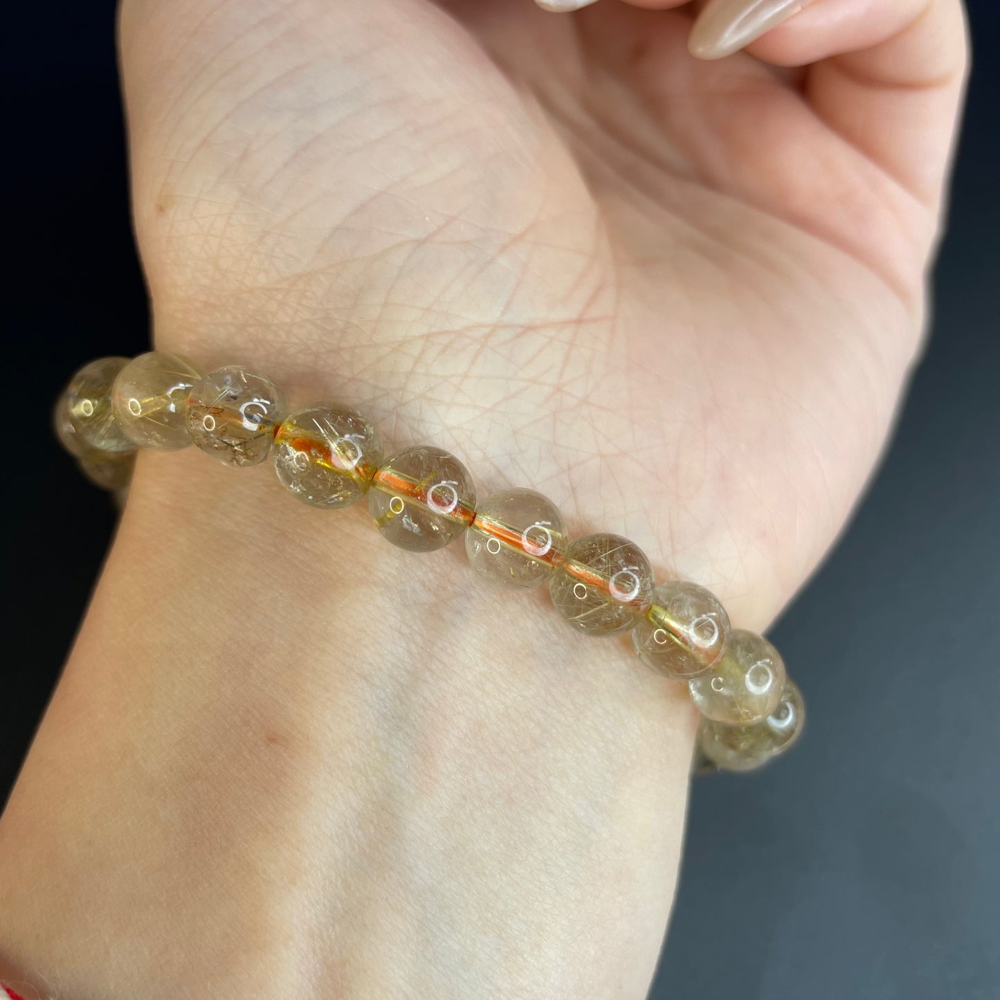 “Golden Threads” Golden Rutilated Quartz Bracelet 「金絲流光」金髮晶手串 – 7mm（Brazil 巴西）