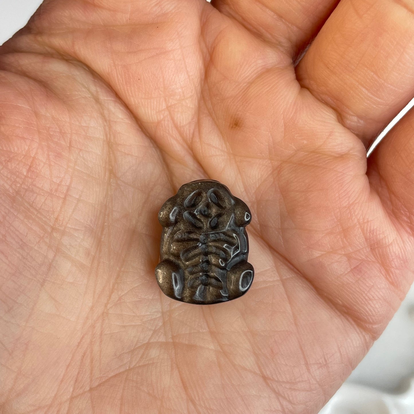3pcs Silver Sheen Obsidian Dragon Turtle Beads | 14×19mm | Feng Shui Totem for Protection & Wealth