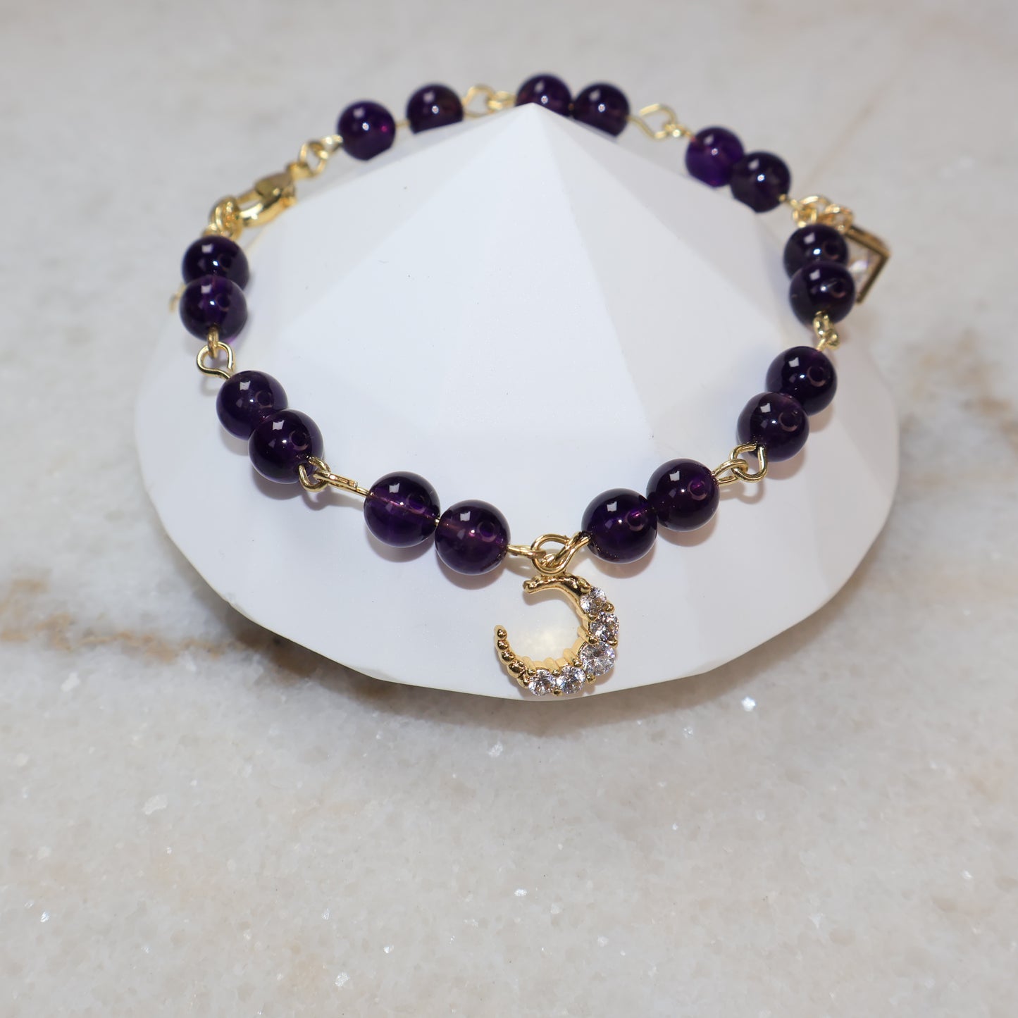 Moonlight Uruguay Amethyst Bracelet 烏拉圭紫水晶手鏈 – Adjustable 6mm