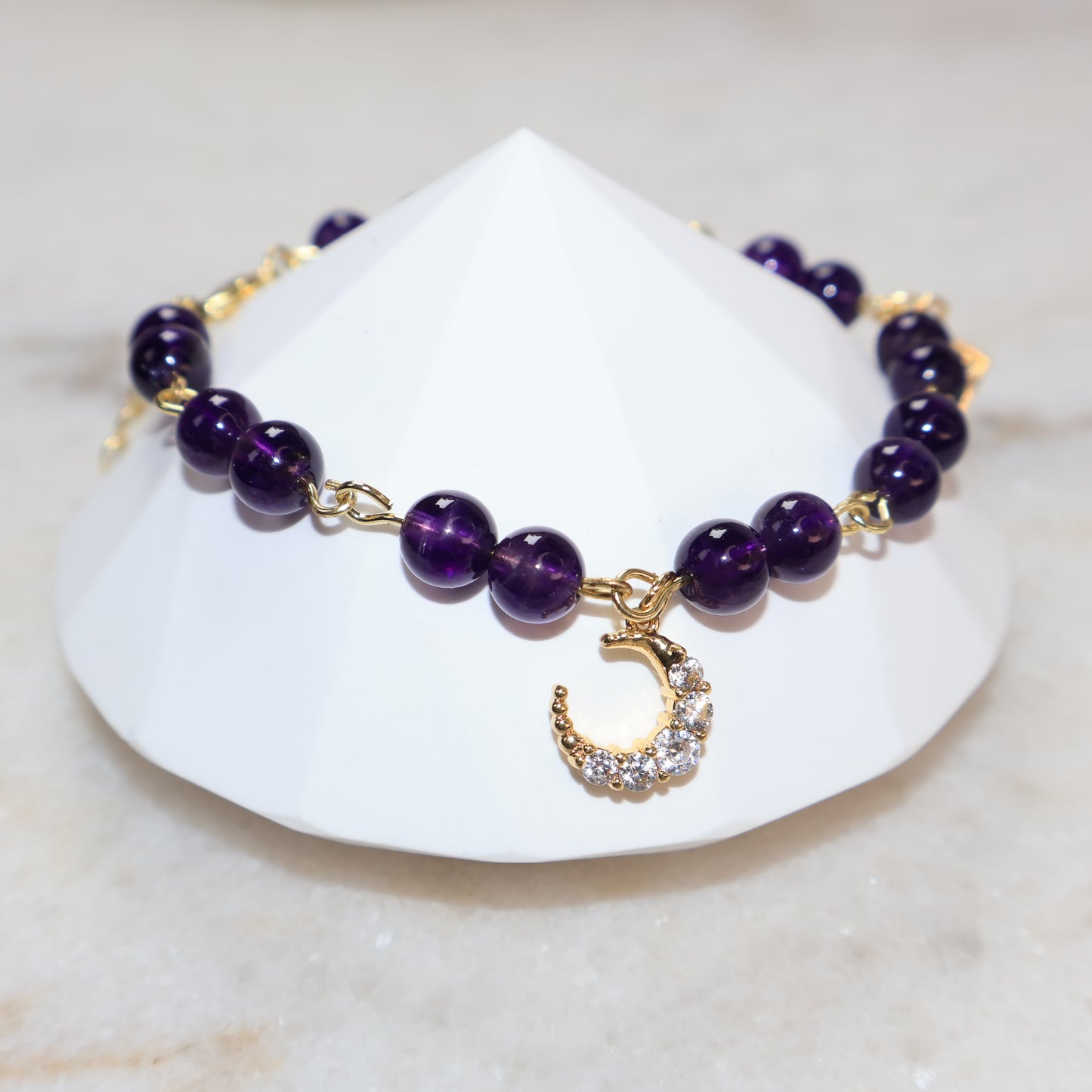 Moonlight Uruguay Amethyst Bracelet 烏拉圭紫水晶手鏈 – Adjustable 6mm