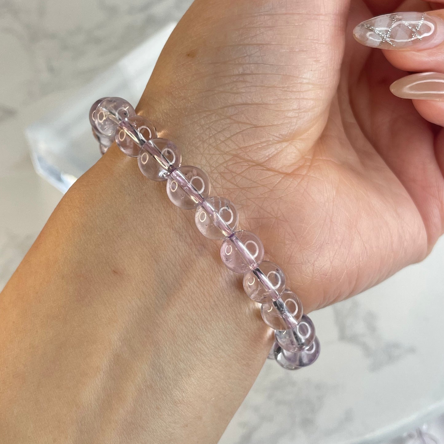 Natural Bolivian Amethyst Bracelet – 7-8mm