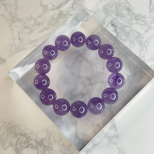 Amethyst Bracelet 紫水晶手串 – 14mm（Brazil 巴西）