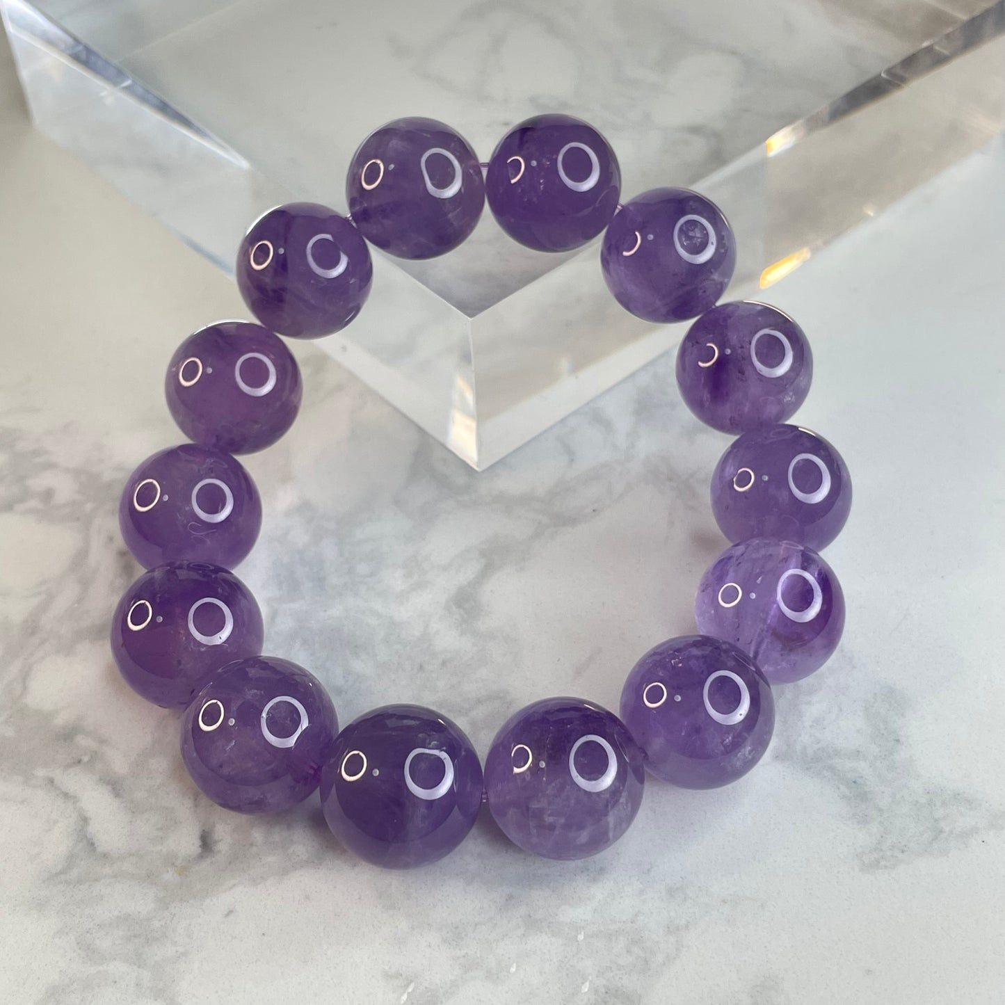 Amethyst Bracelet 紫水晶手串 – 14mm（Brazil 巴西）