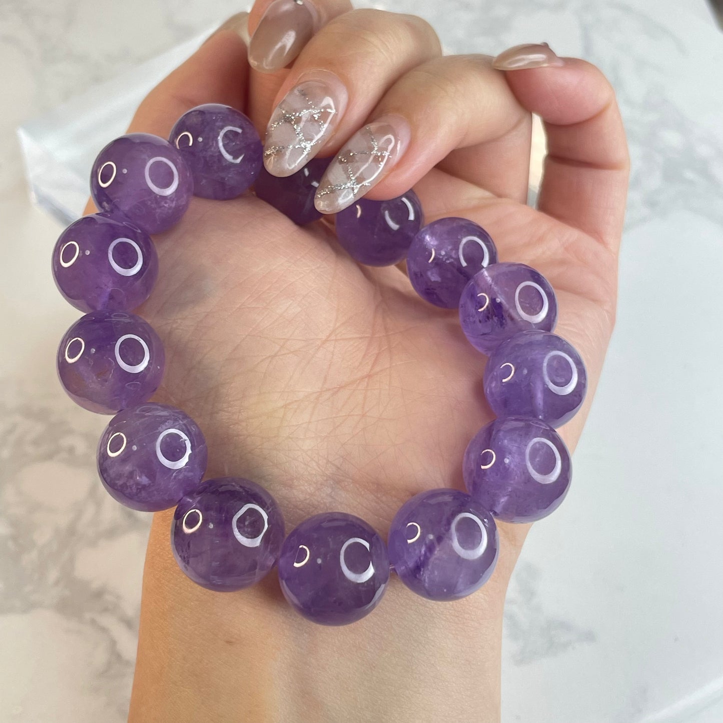Amethyst Bracelet 紫水晶手串 – 14mm（Brazil 巴西）