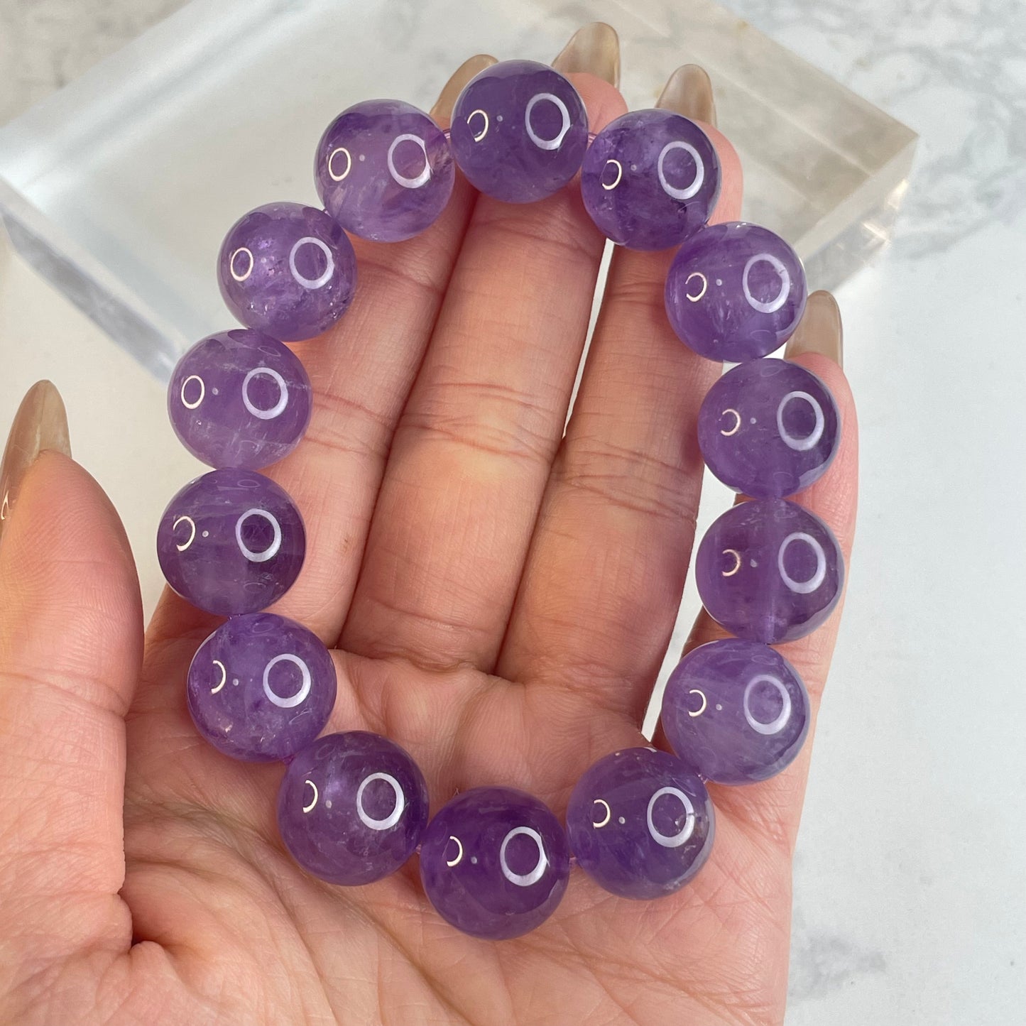 Amethyst Bracelet 紫水晶手串 – 14mm（Brazil 巴西）