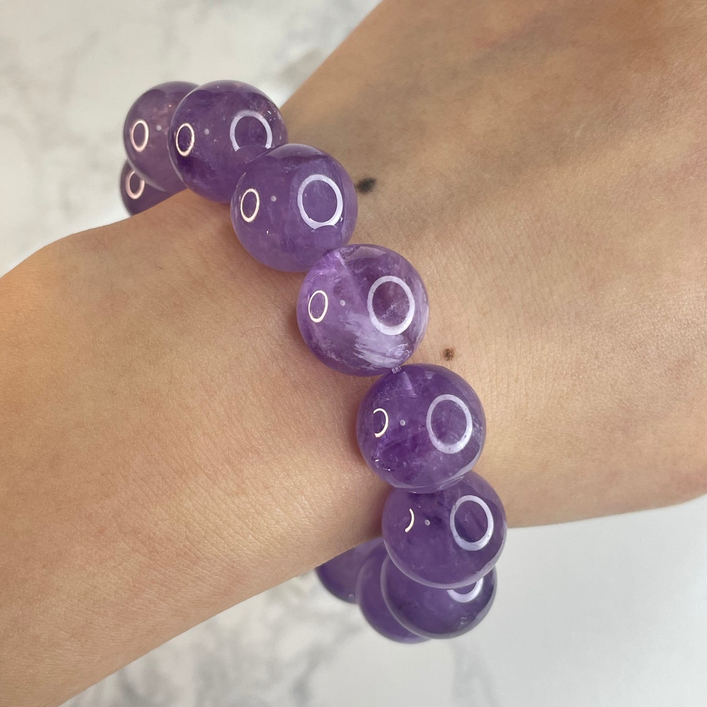 Amethyst Bracelet 紫水晶手串 – 14mm（Brazil 巴西）