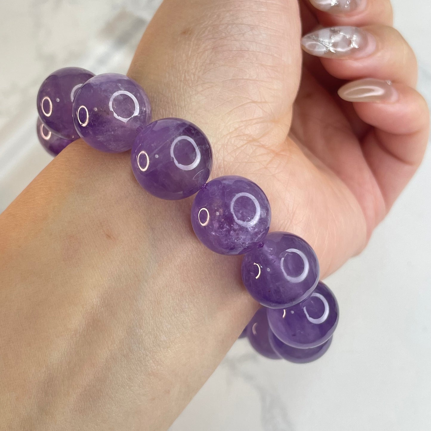 Amethyst Bracelet 紫水晶手串 – 14mm（Brazil 巴西）