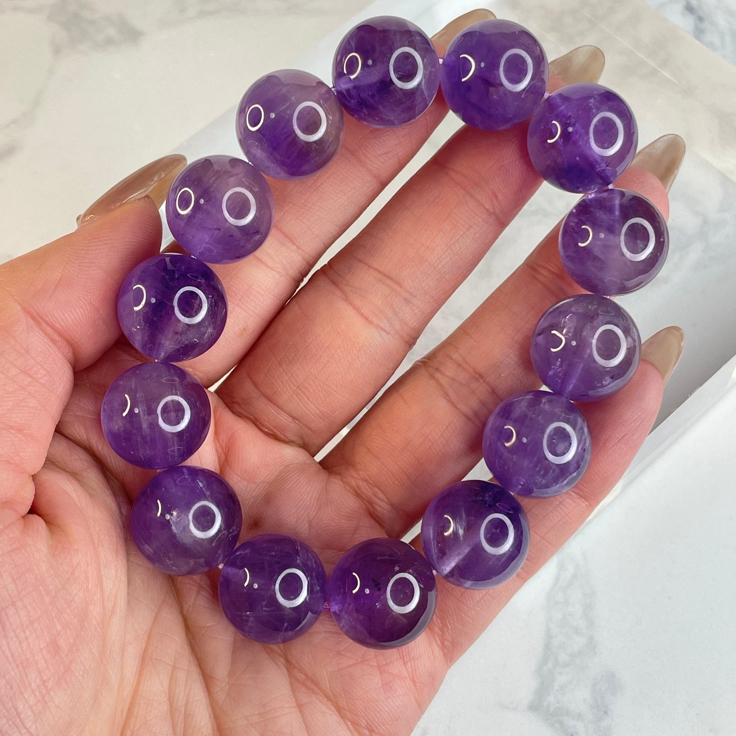 Amethyst 巴西紫水晶 | 15mm | For 17cm Wrist