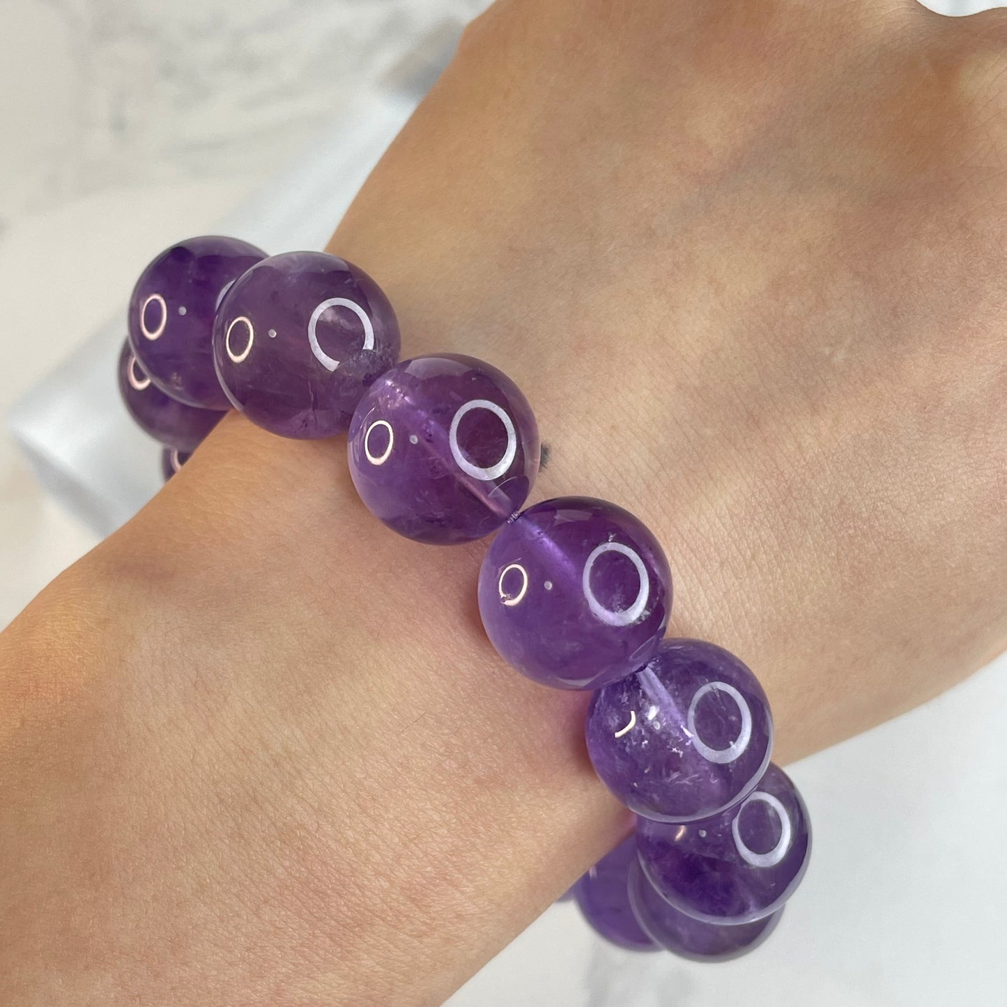 Amethyst 巴西紫水晶 | 15mm | For 17cm Wrist