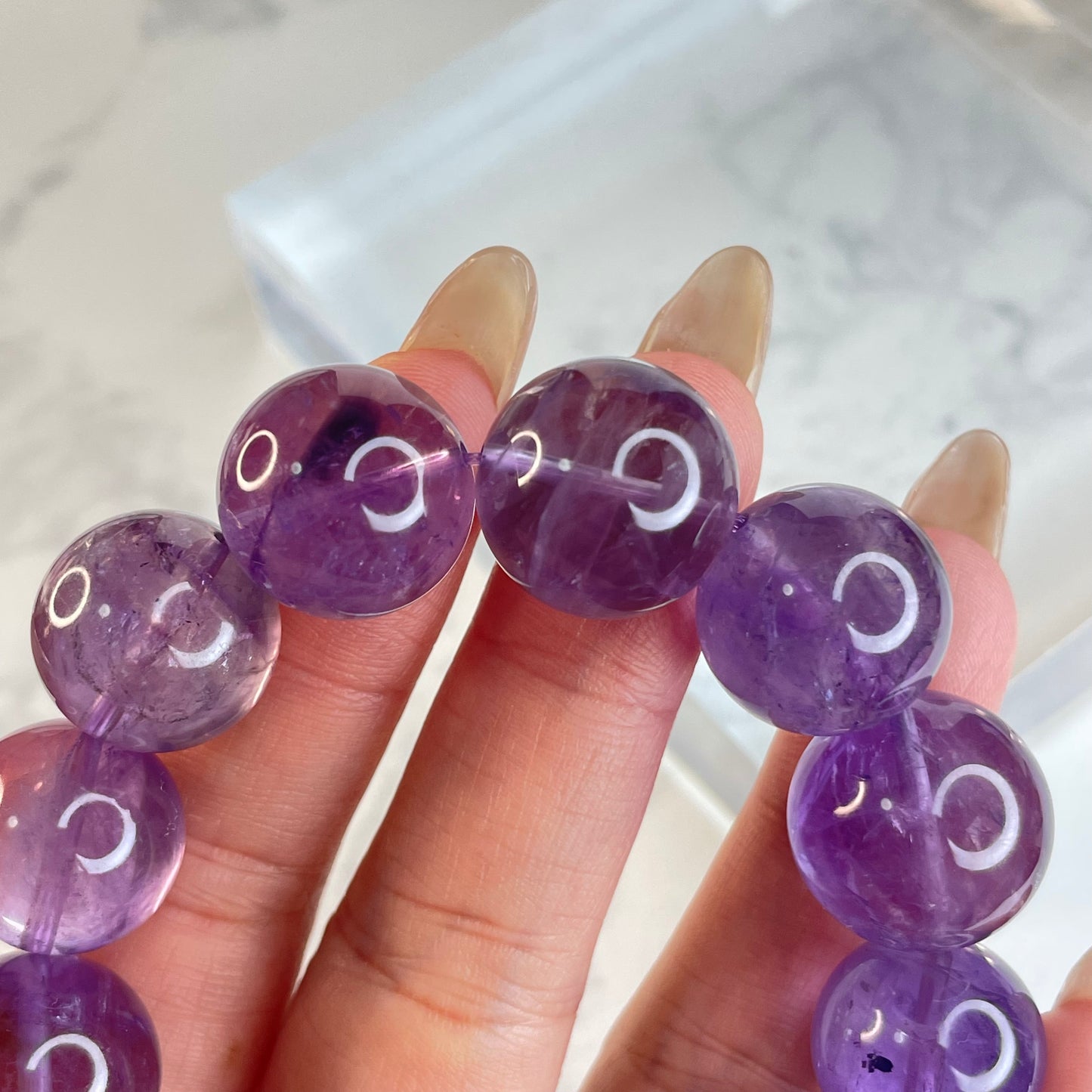 Natural Amethyst Bracelet 巴西天然紫水晶手串 – 16mm Beads | Suitable for 16cm Wrist