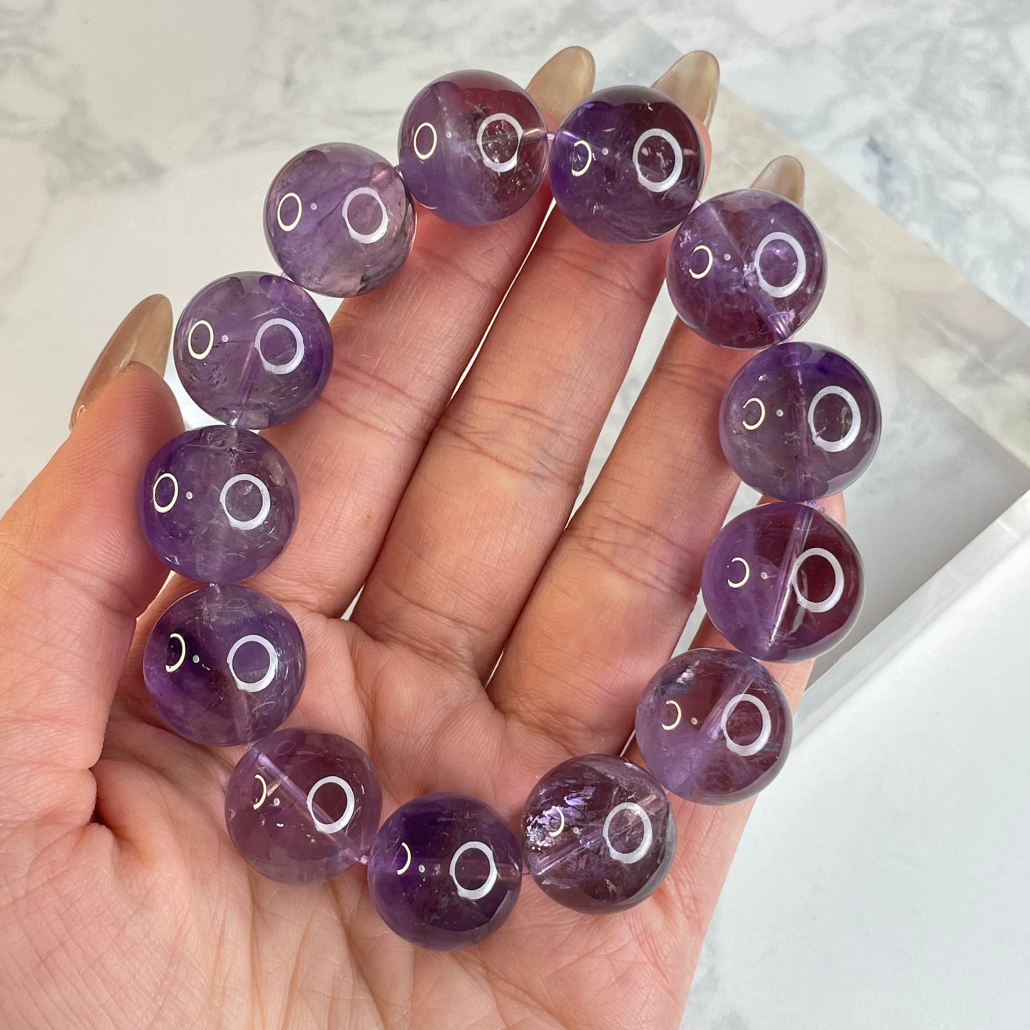 Amethyst Bracelet 紫水晶手串 – 17mm（Brazil 巴西）